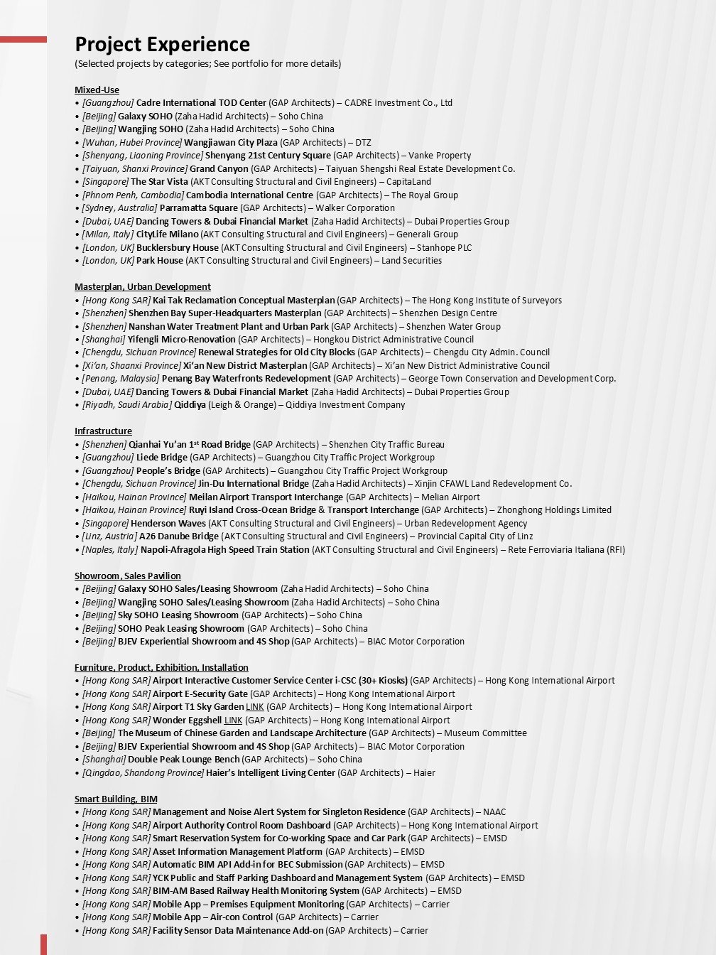Project List by Category 2 of 2