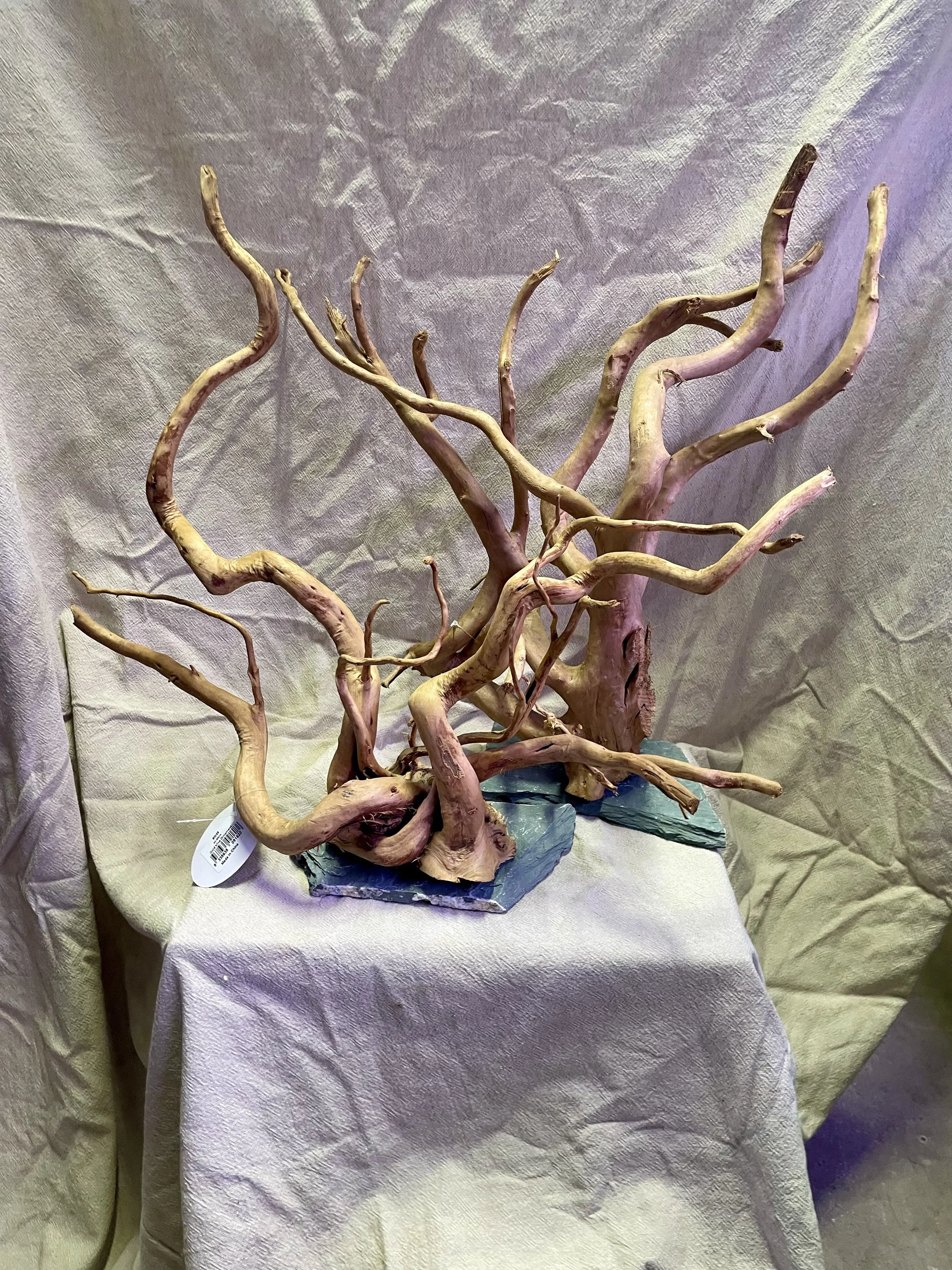 Gold Vine Driftwood Large With Slate Base.