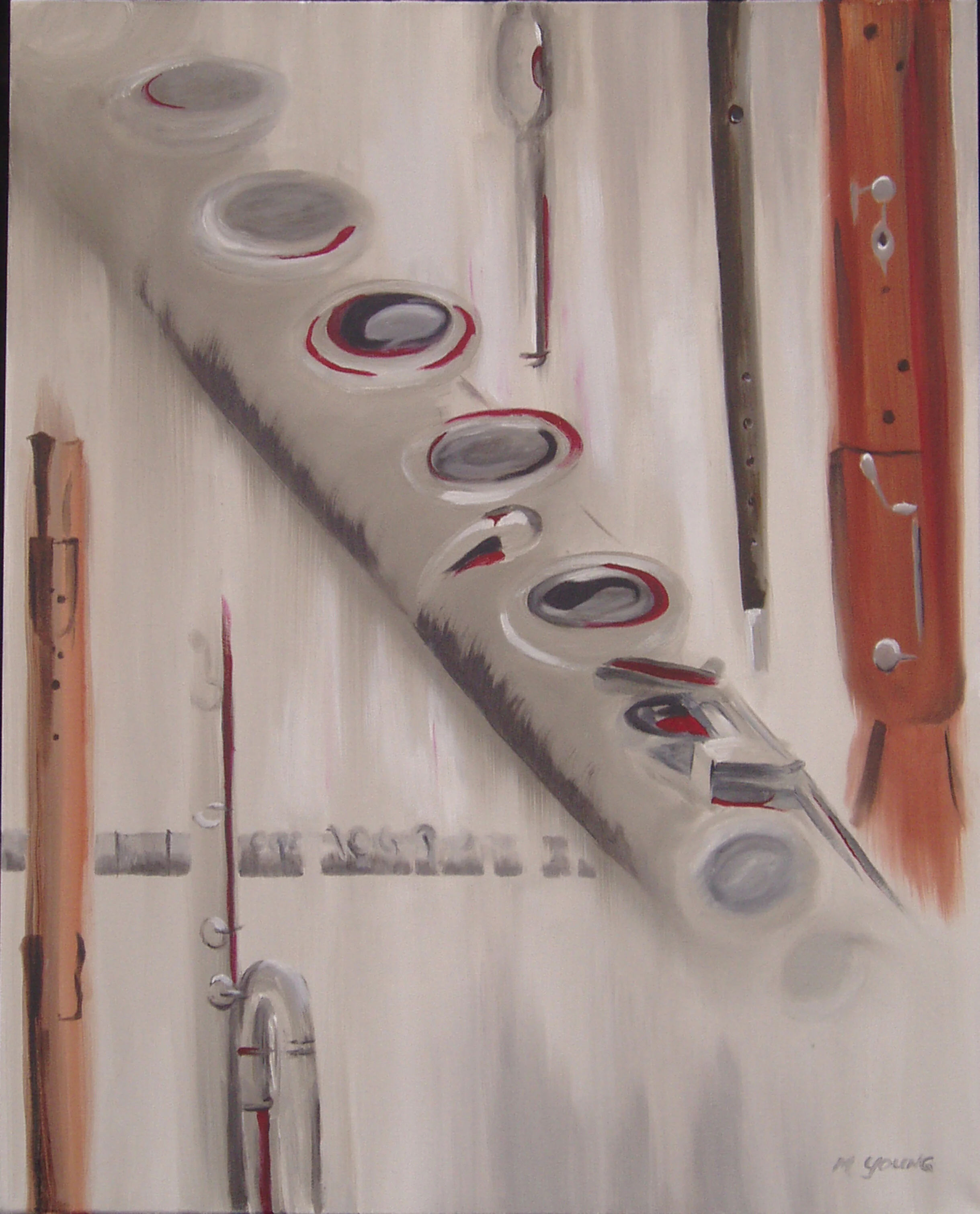 "Flutes"  Oil on Canvas  30" x 36" sold