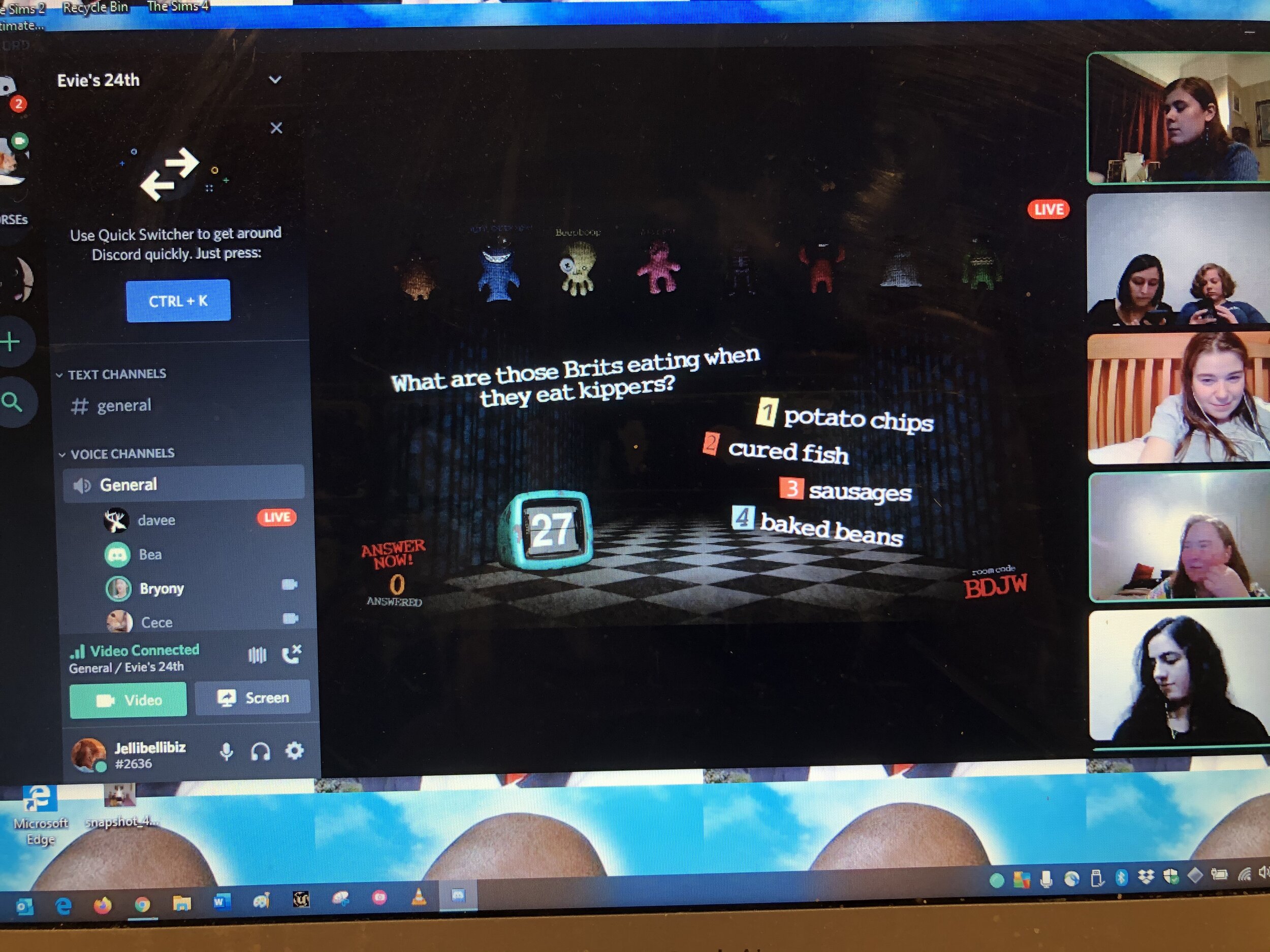 Piper Biswell - My friend is having a birthday party using Discord and streaming Jackbox party - Mount Cook, Wellington, NZ..jpeg