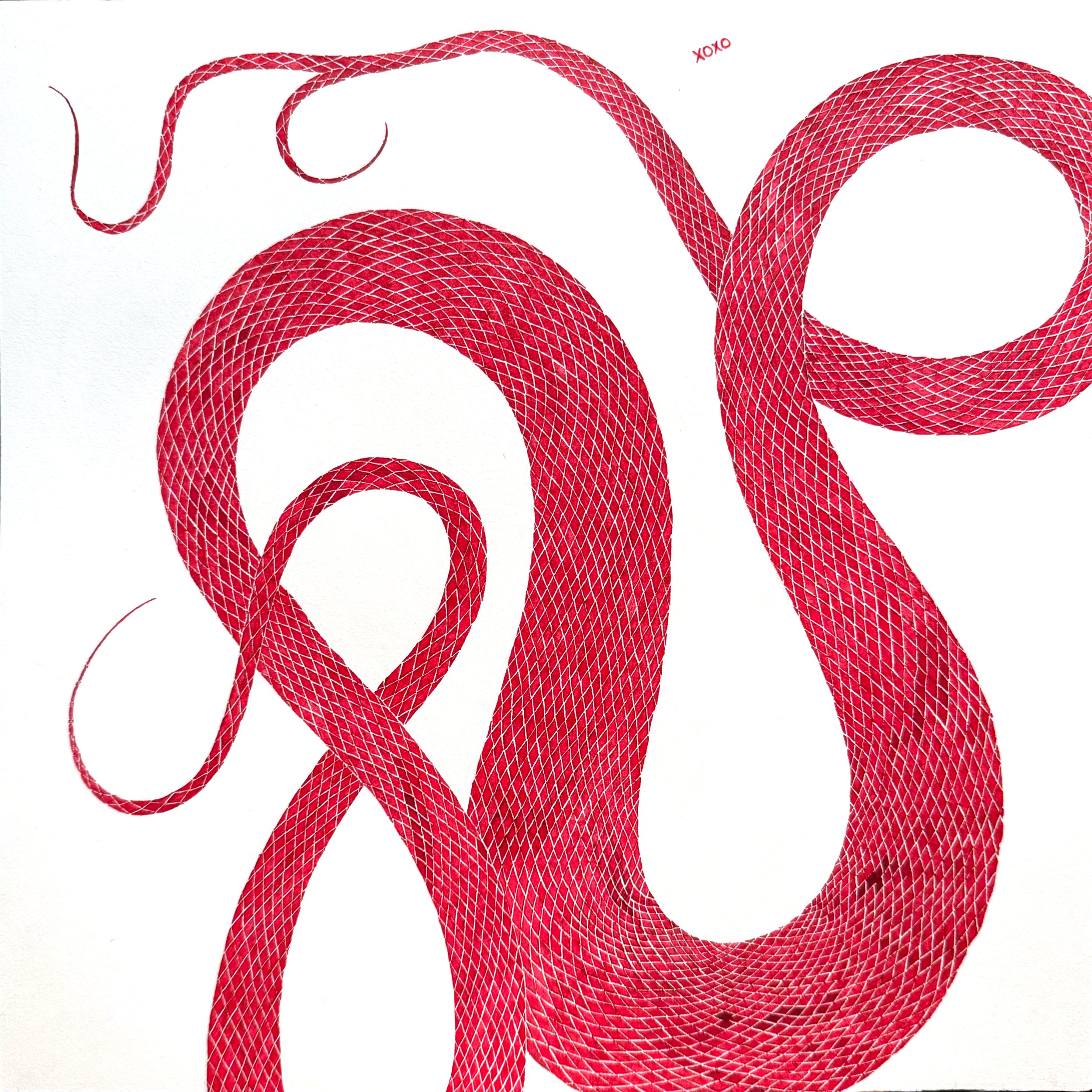 Headless Red - 10" x 10"