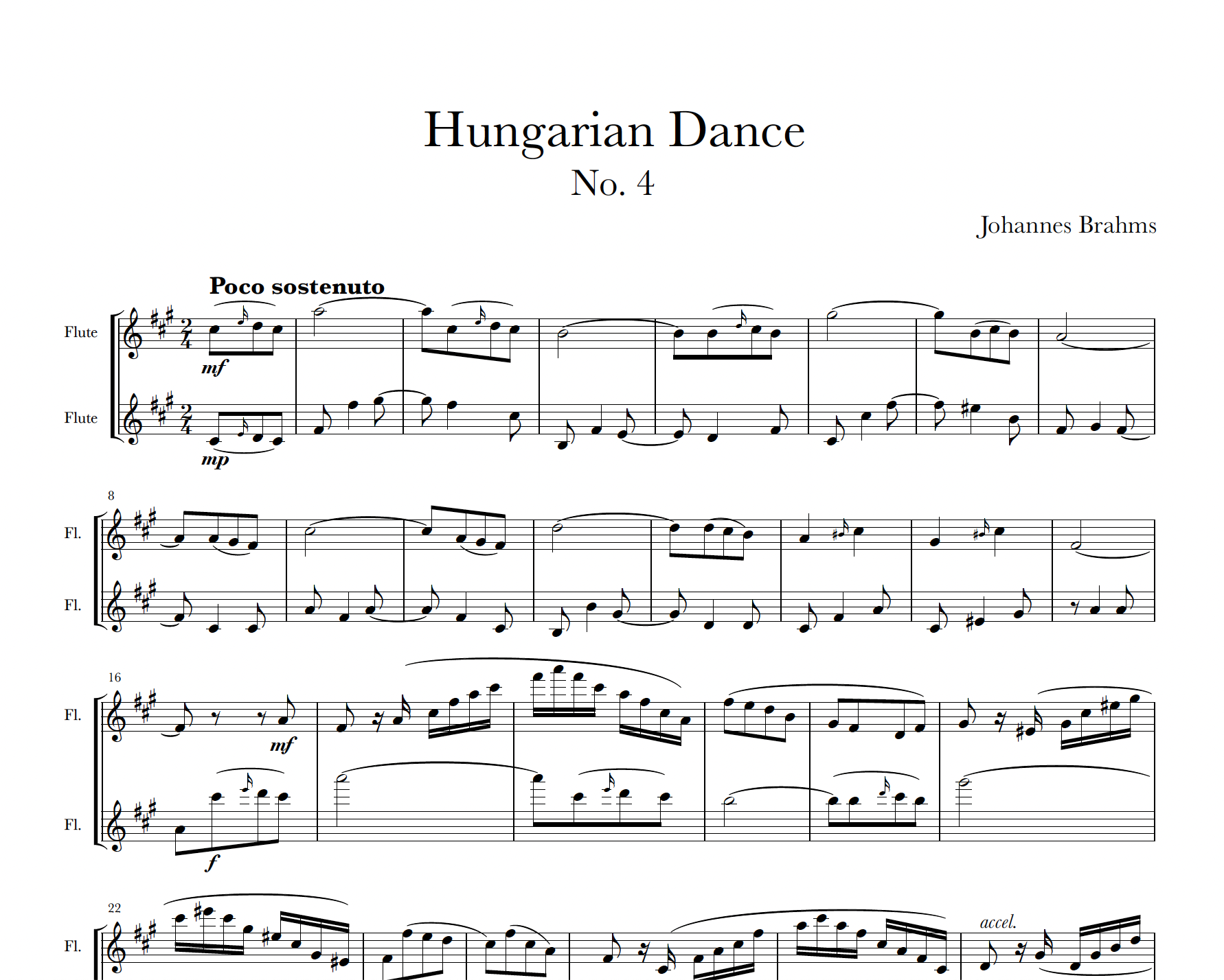 Brahms - Hungarian Dances - No. 4