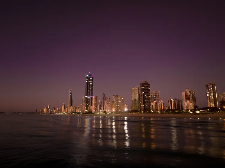 Surfers Paradise high-rise skyline at night