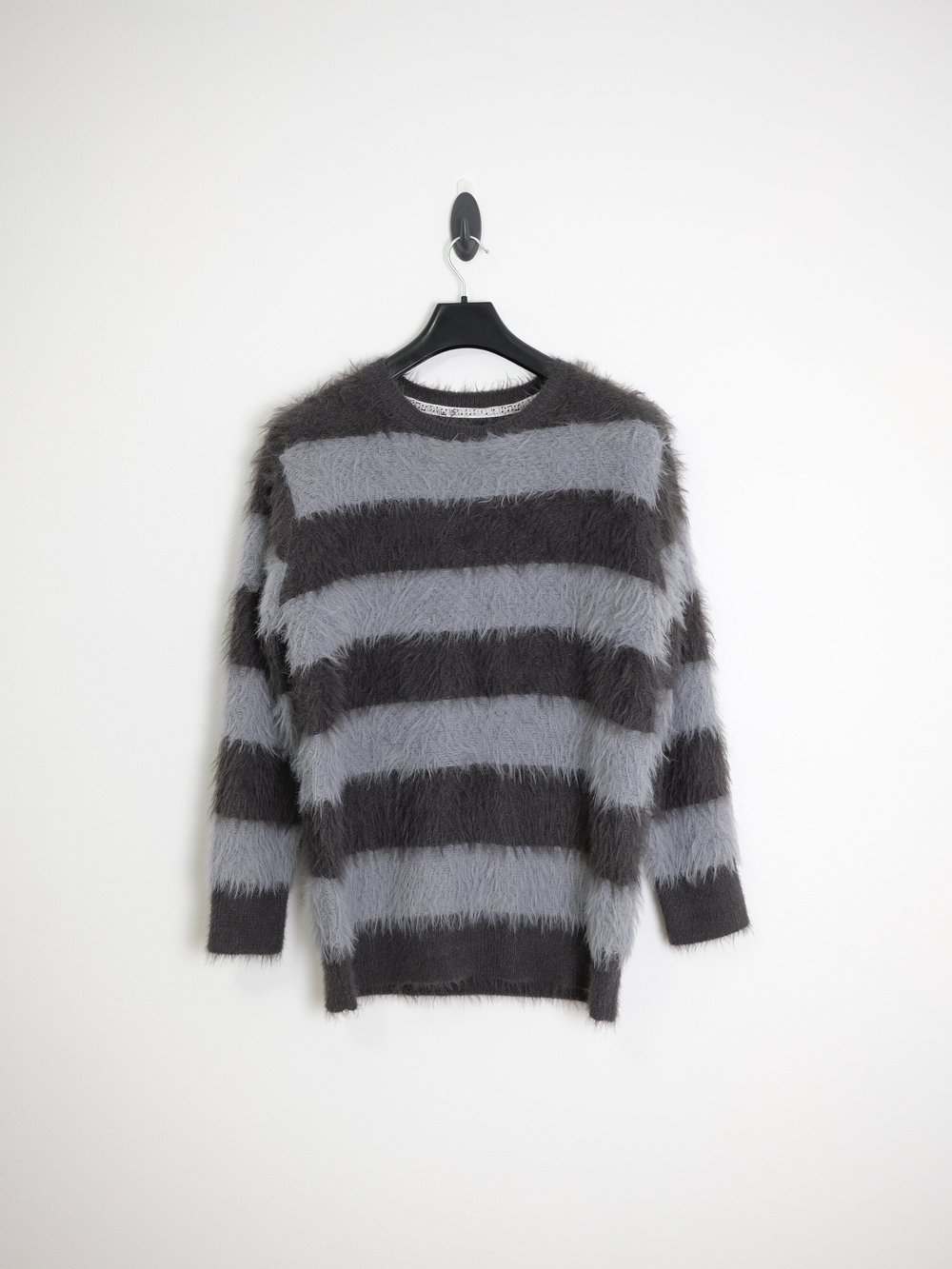 Number N Ine Striped Fuzzy Mohair Sweater Size 2 Detached Garments