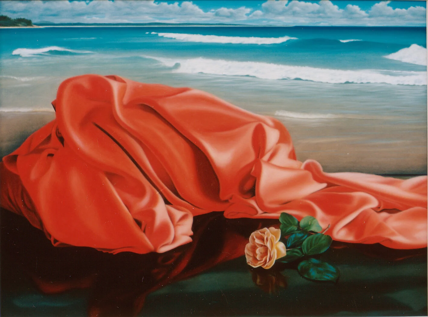 "Still Life with a Seascape" 63x84cm. Oil on Canvas,	1996	SOLD																																																																																																																																																																																												