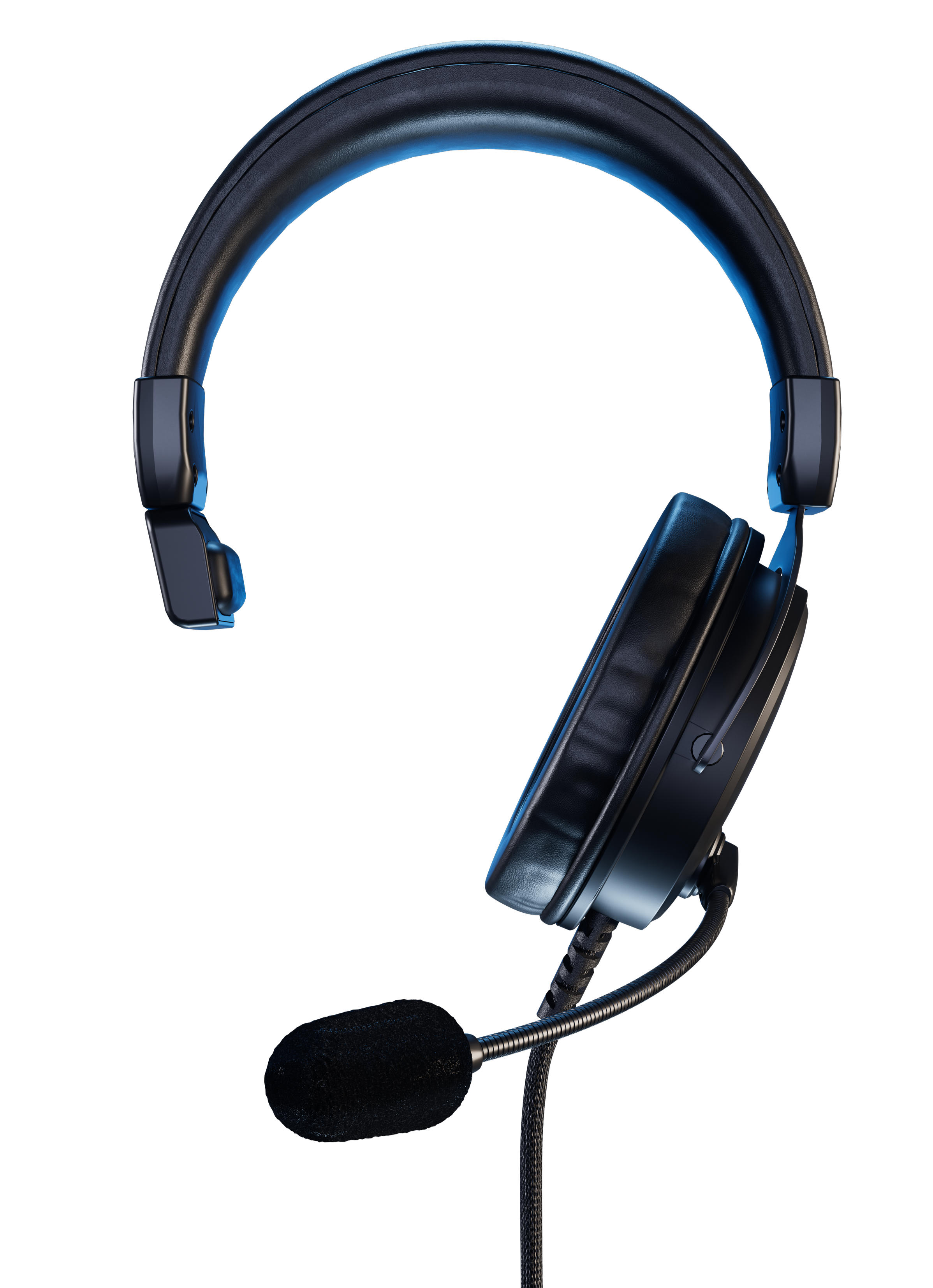 Volubles podcasting headset, straight view