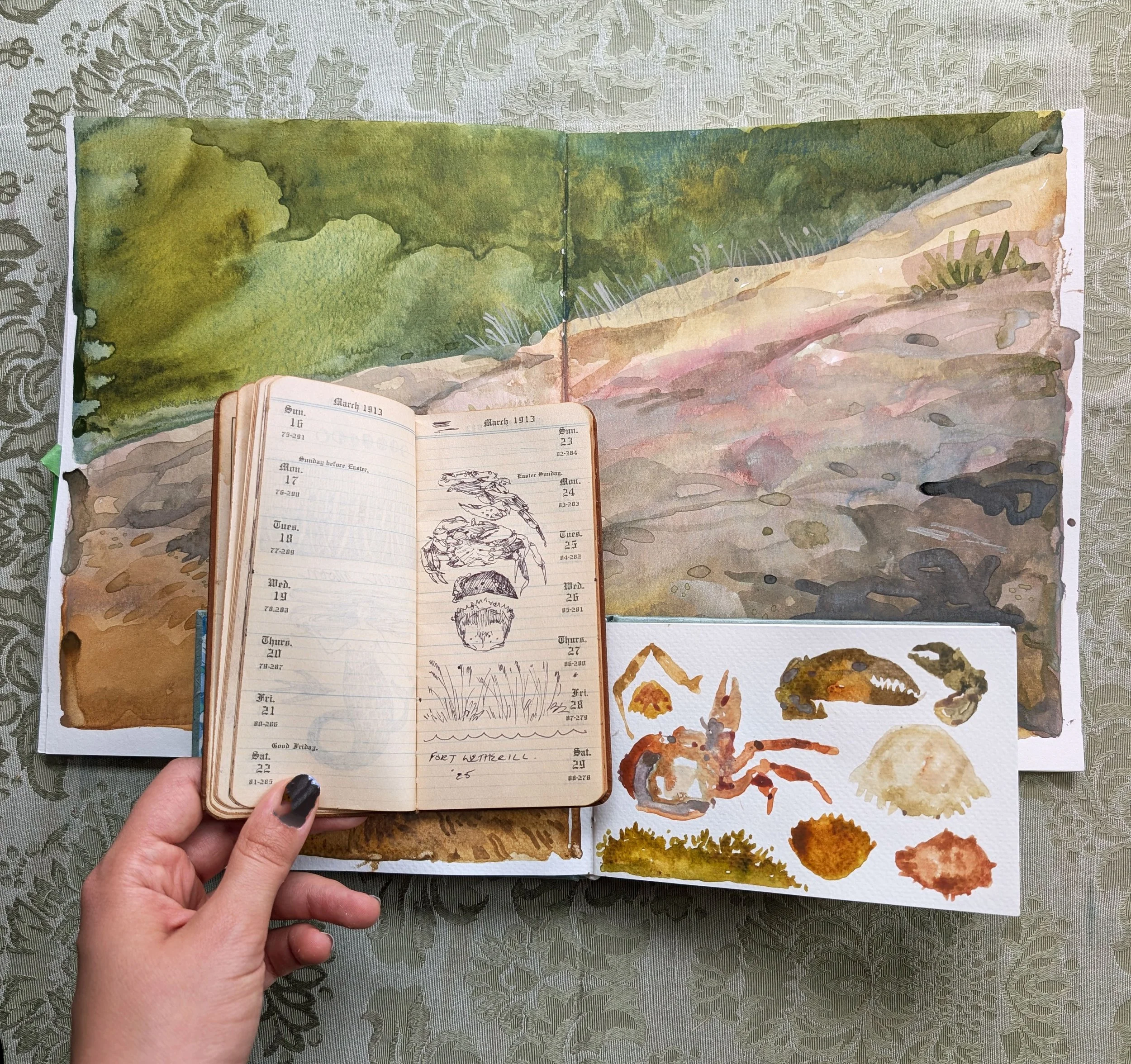 FORT WETHERILL PLEIN AIR | watercolor, ballpoint pen