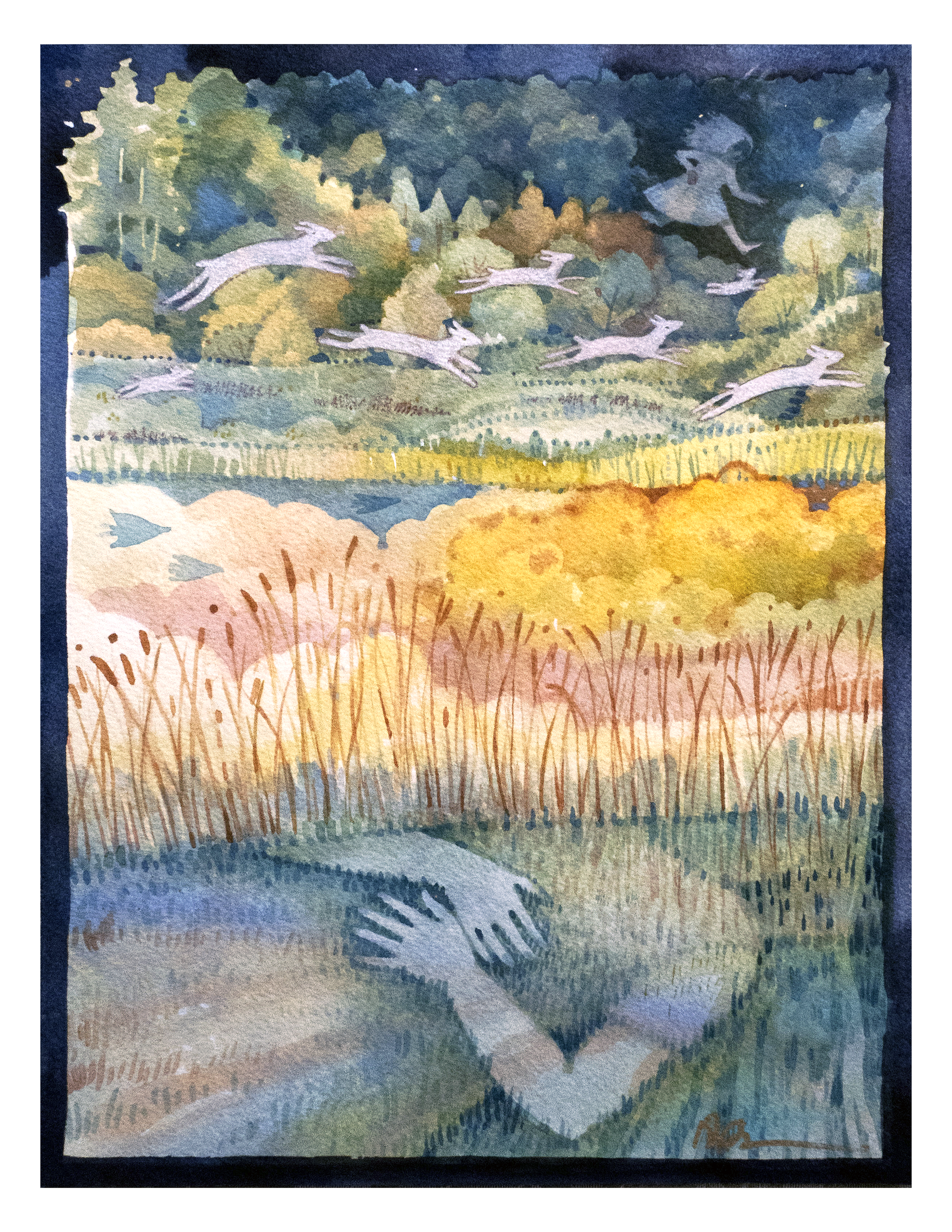 Goldenrod Afternoon - watercolor