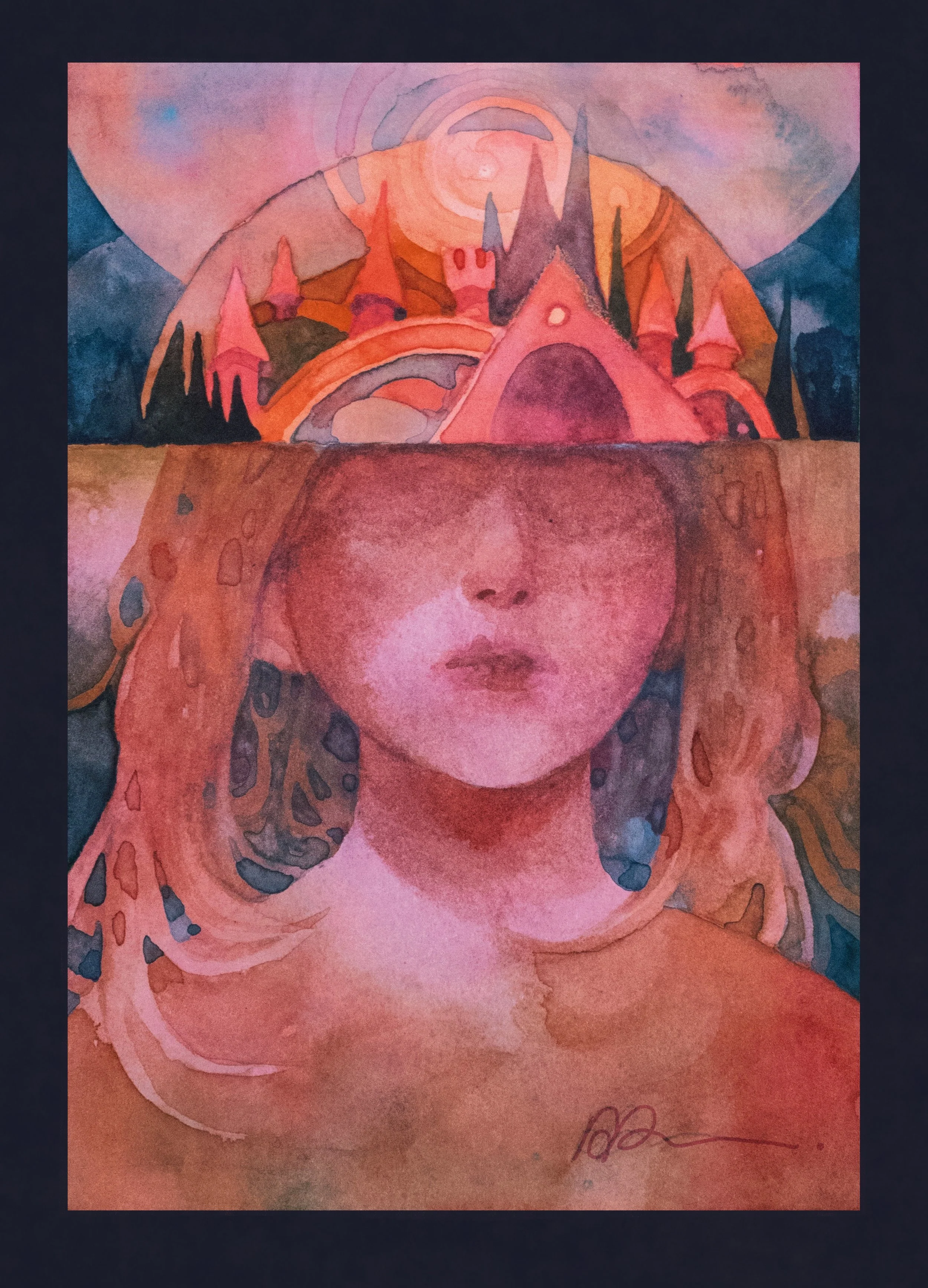 I AM A CASTLE - watercolor