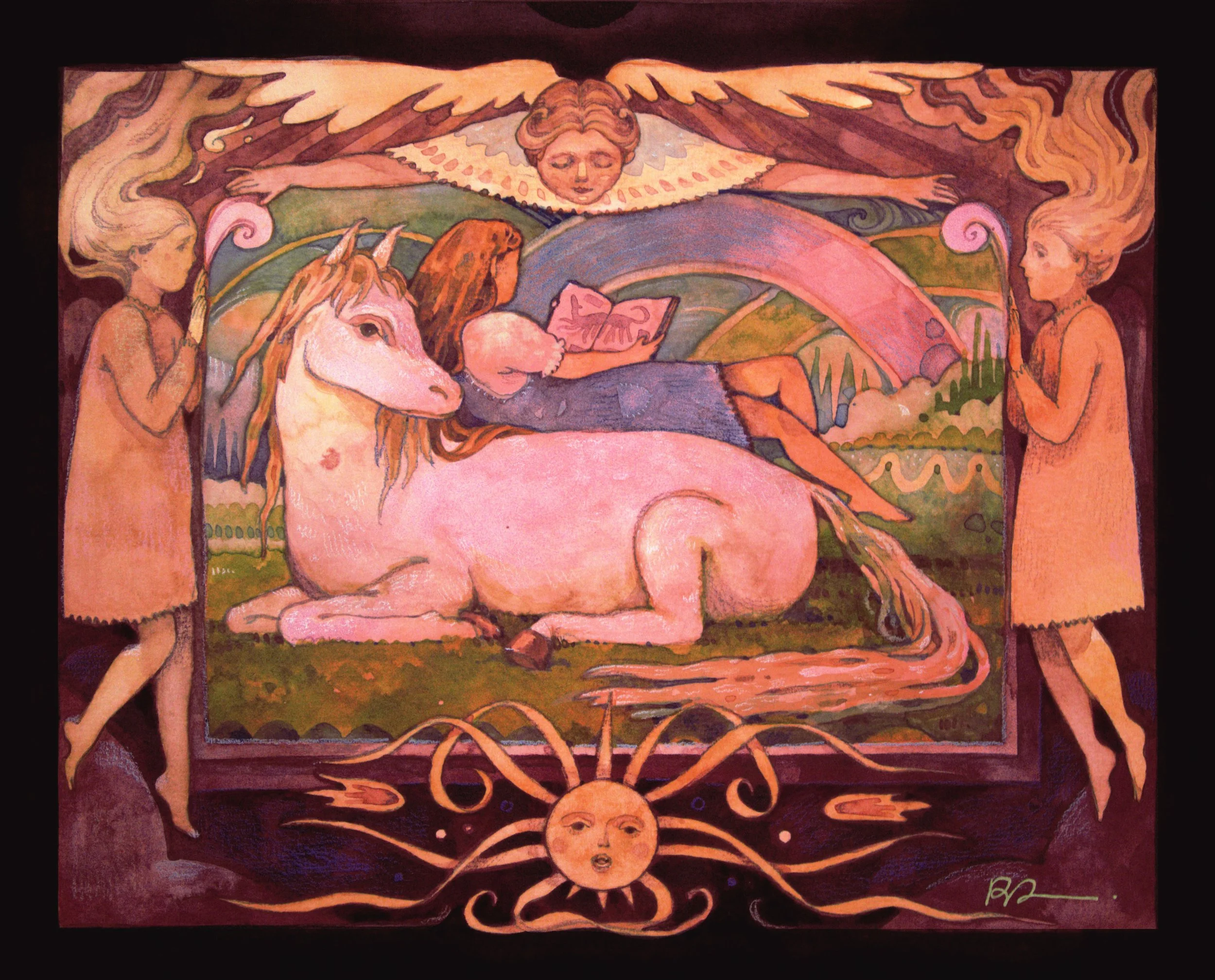 GENTLE READER - watercolor