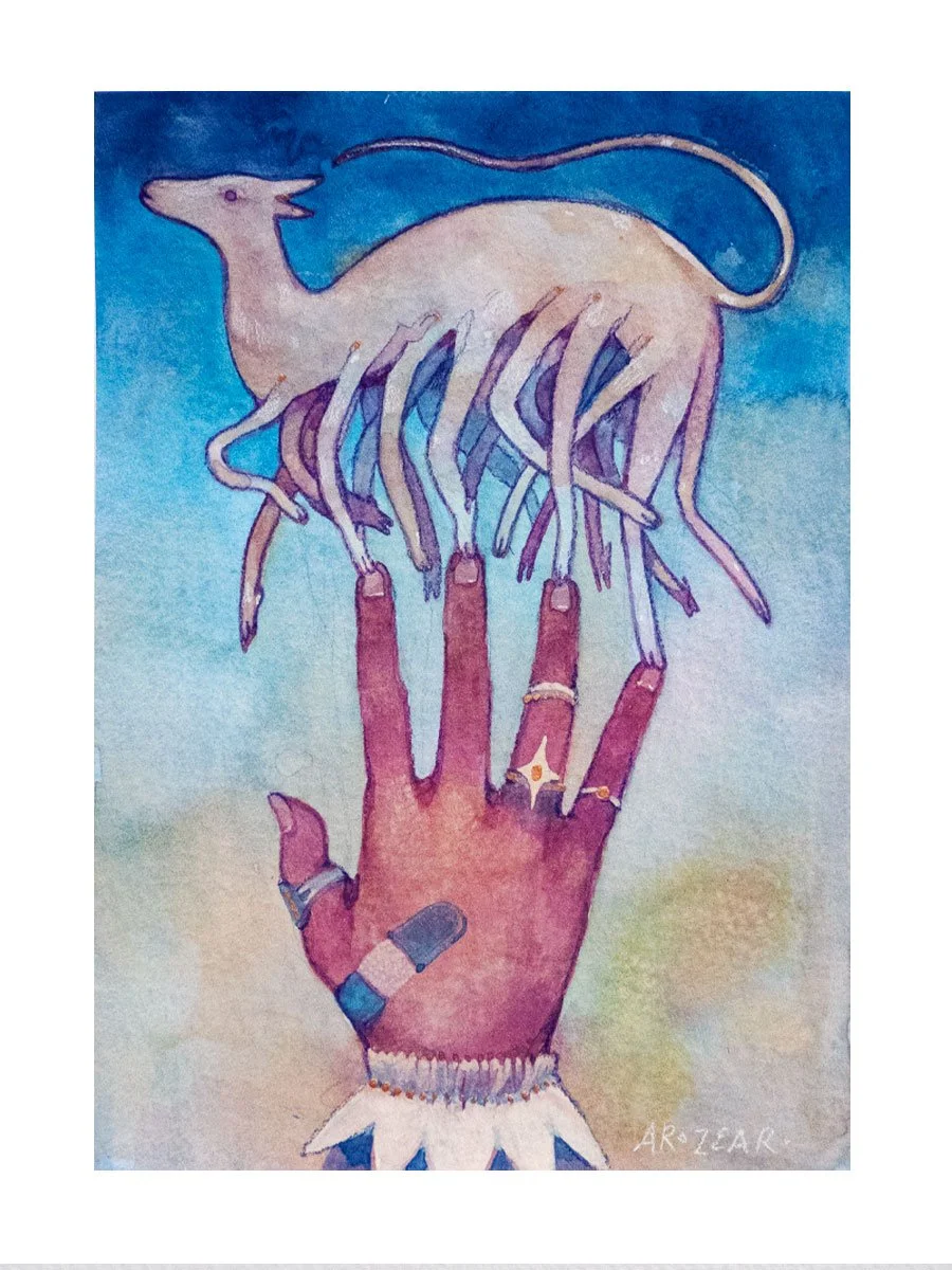 Hundred Legged Monster, watercolor