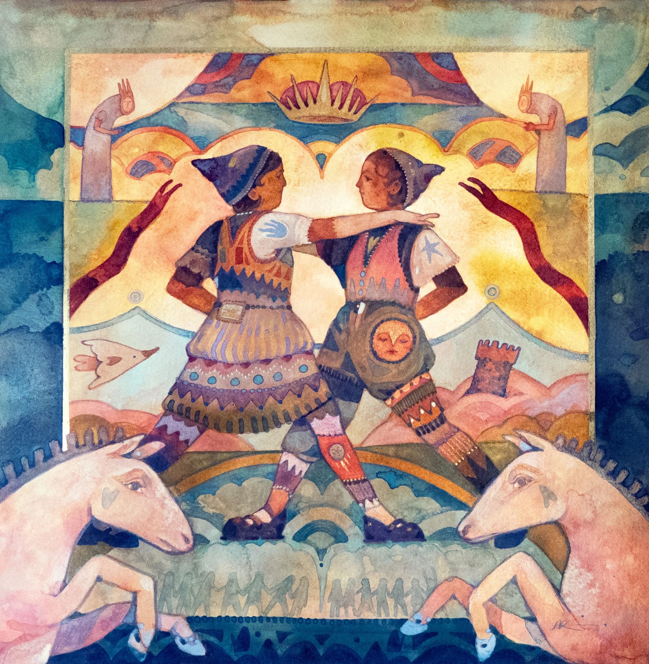 SCANDINAVIAN DEFENSE - watercolor