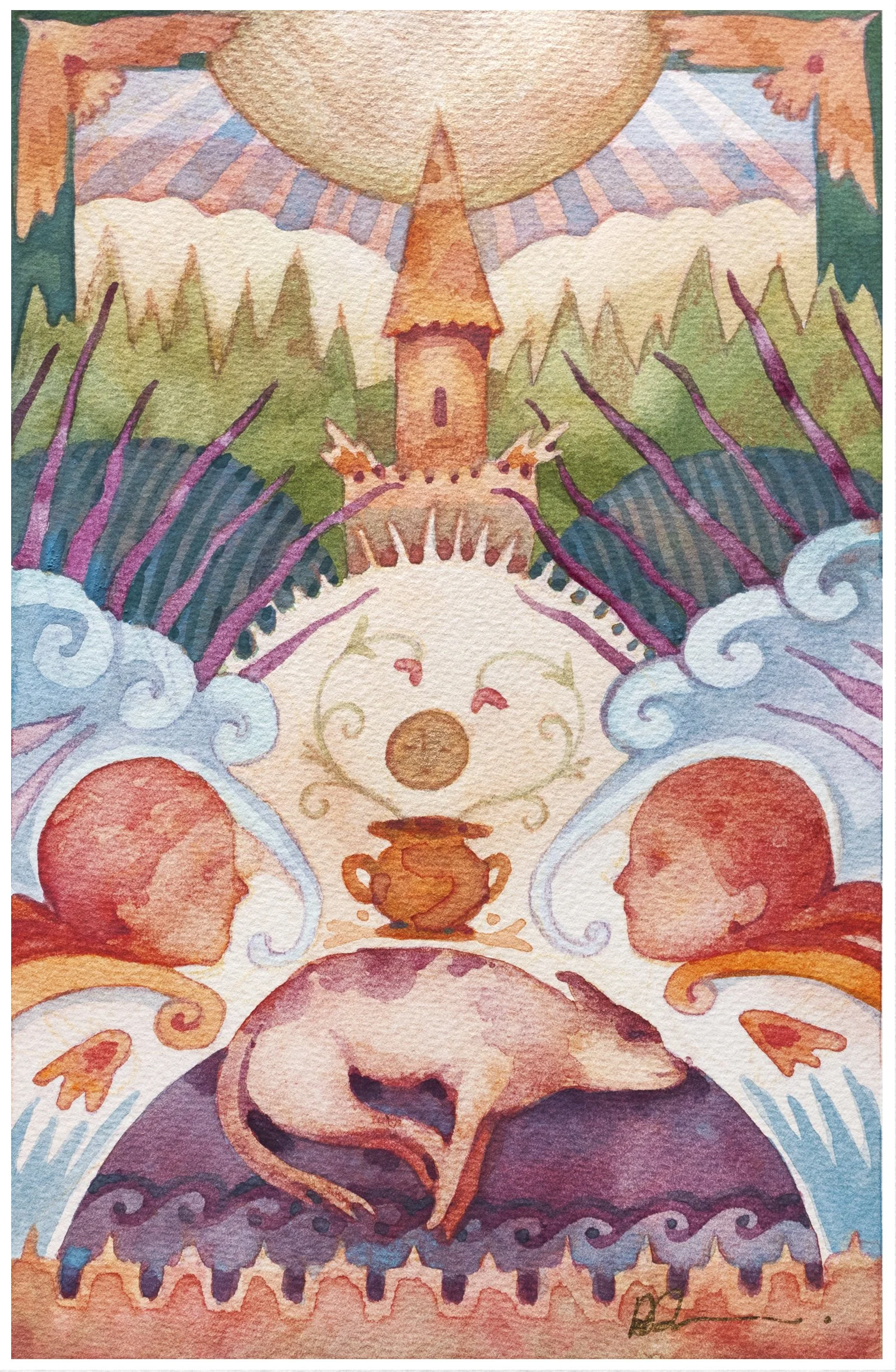 ORACLE XI - watercolor