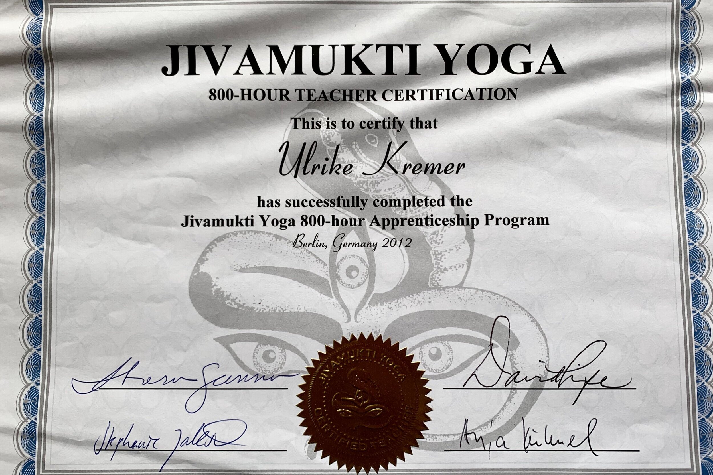Jivamukti Yoga Teacher Training 2012