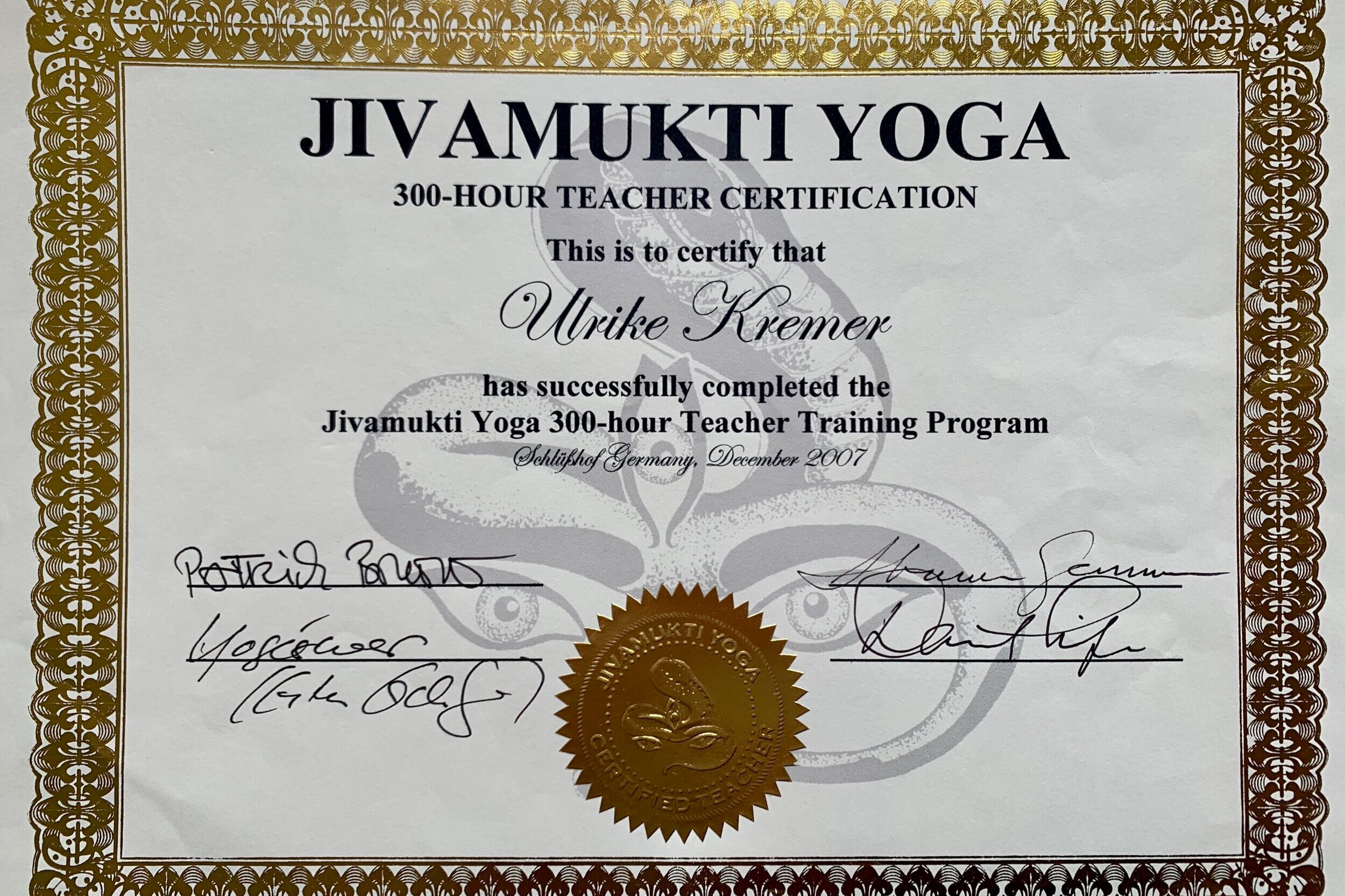 Jivamukti Yoga Teacher Training 2007