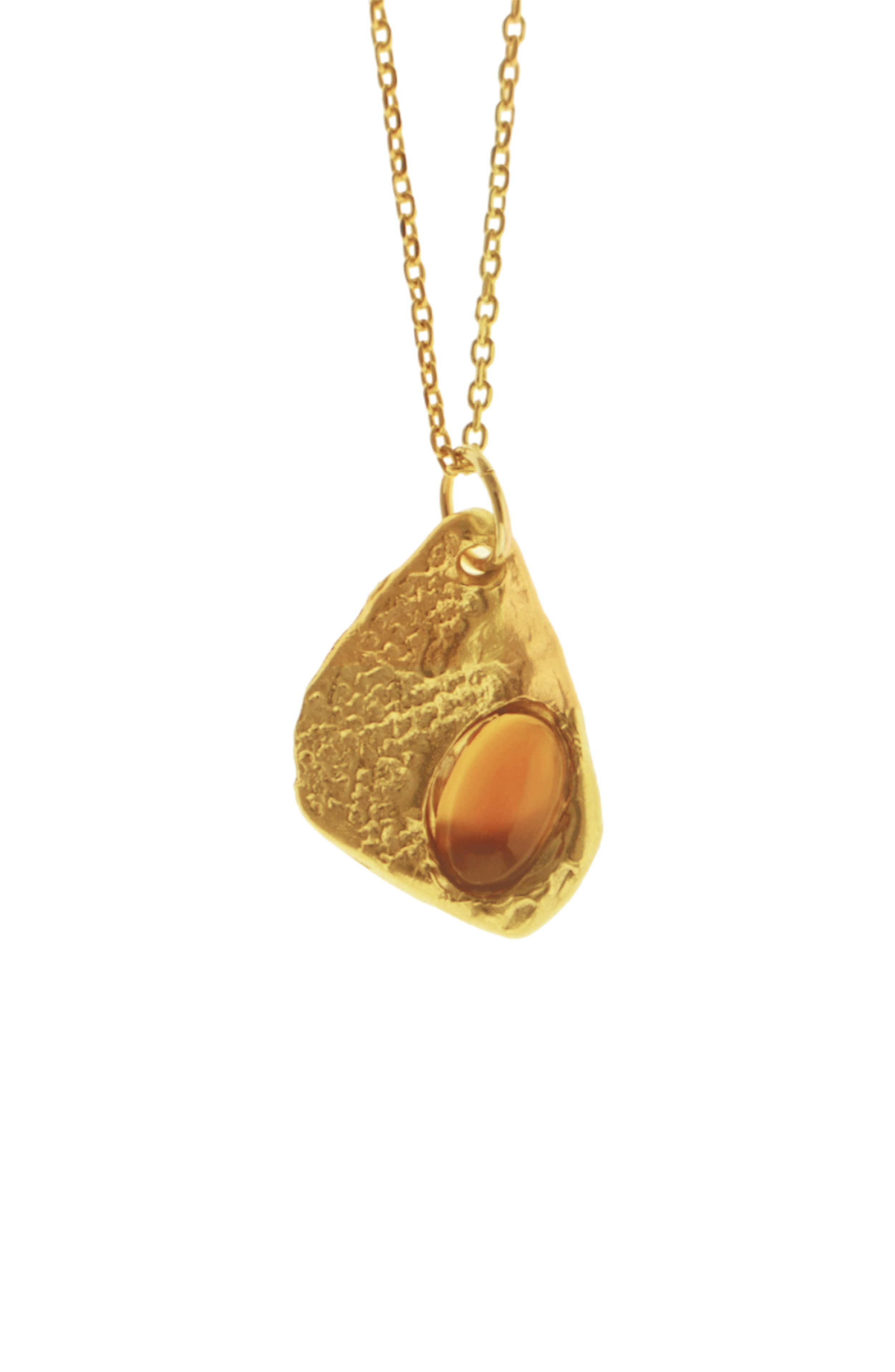 The Peaceful Night 24k gold-plated and Carnelian necklace