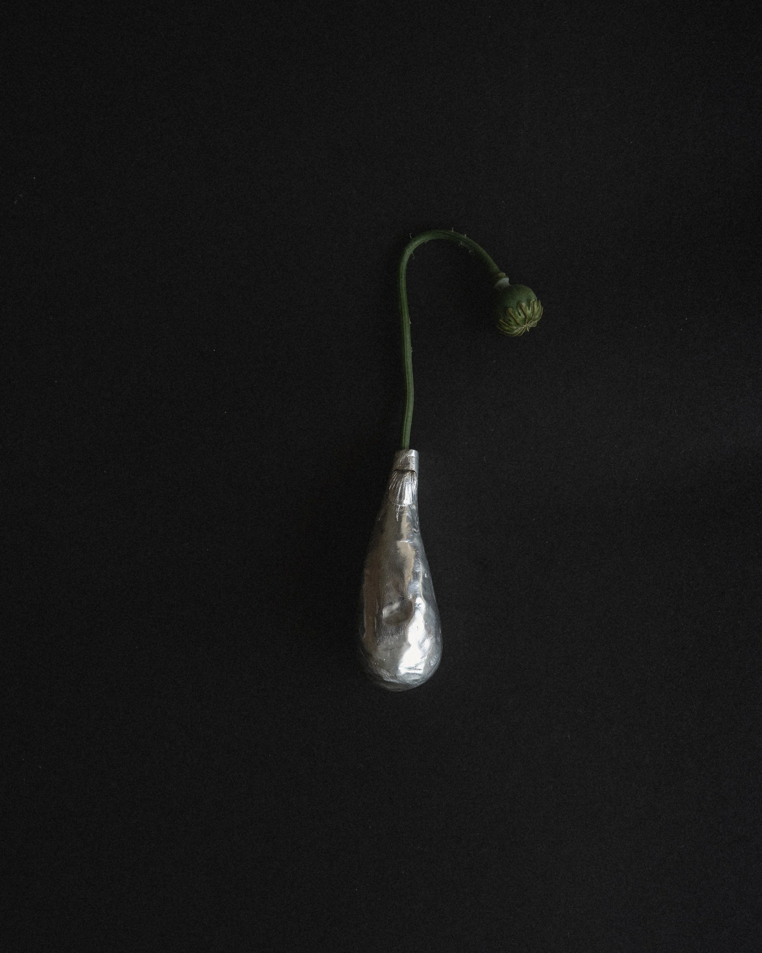 Silent Bloom Sterling Silver Vessel necklace