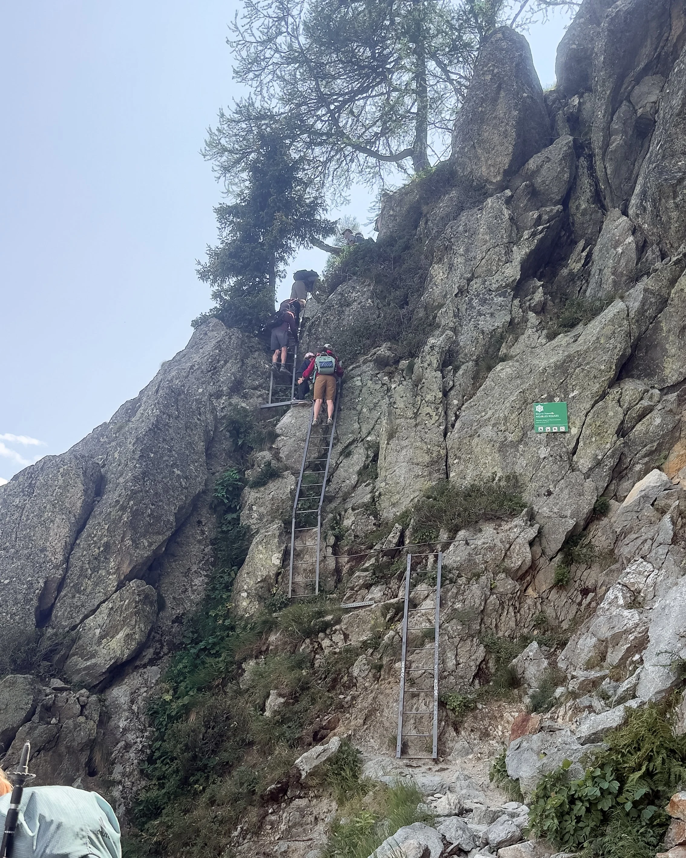 Hiking the Highlights of the Tour du Mont Blanc: Lac Blanc ladders