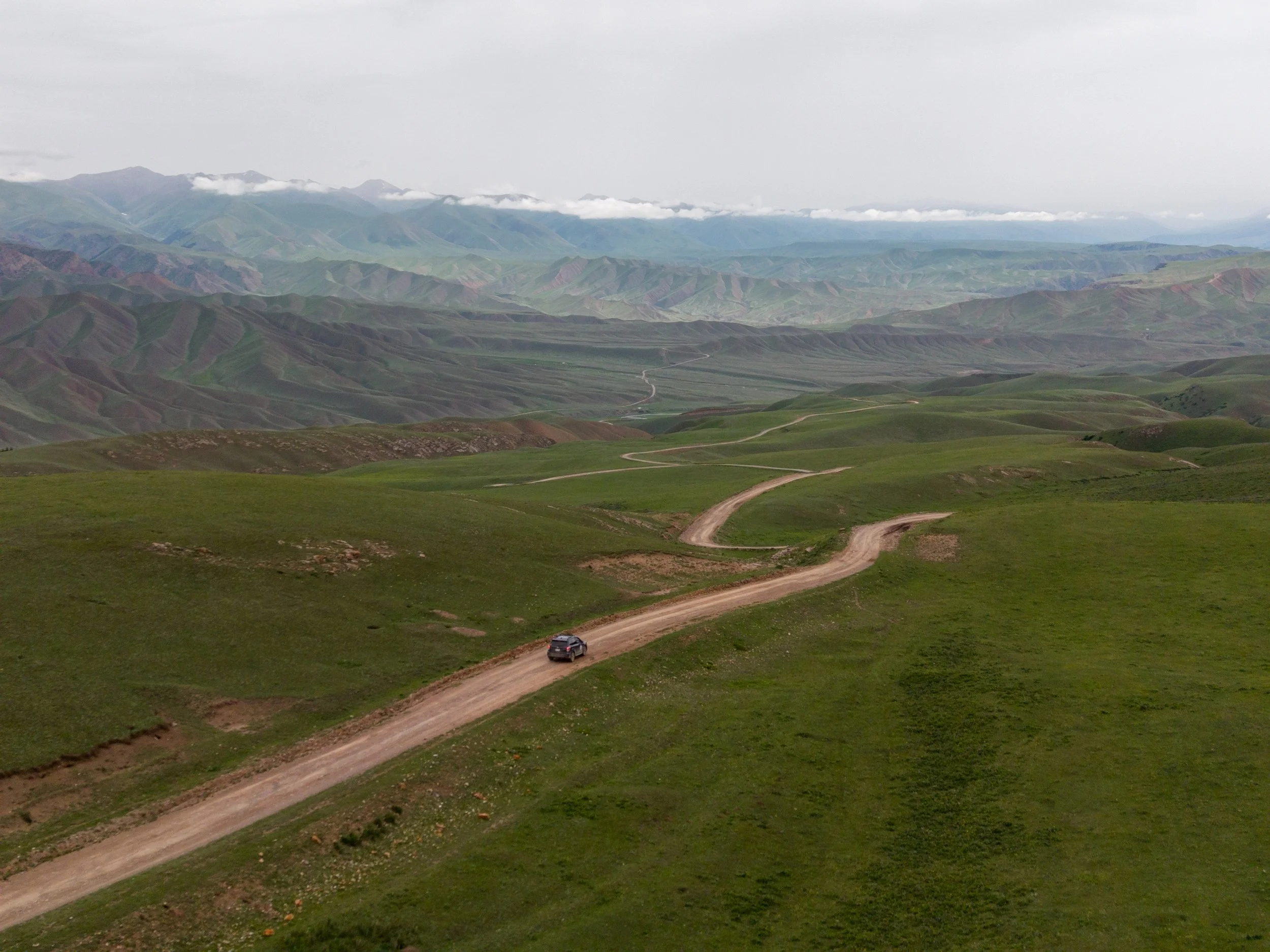 Crazy mountain roads of Kyrgyzstan