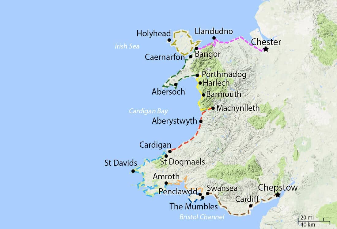 Llyn peninsula wales coast path official guide bangor to porthmadog Welsh Coastal Path Cycle Oh What A Knight