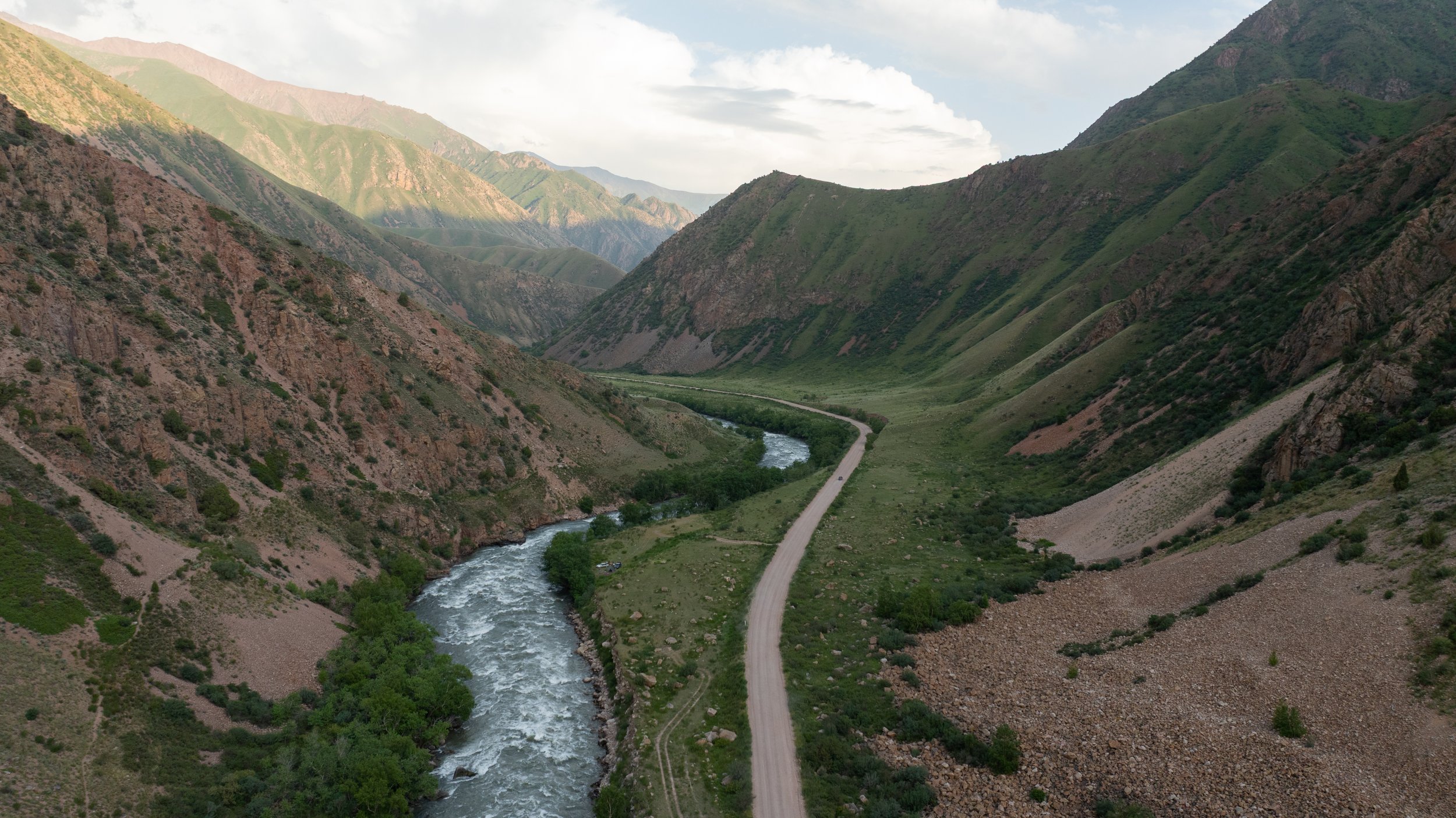 The Kokomeren Gorge and river on a Kyrgyzstan road trip