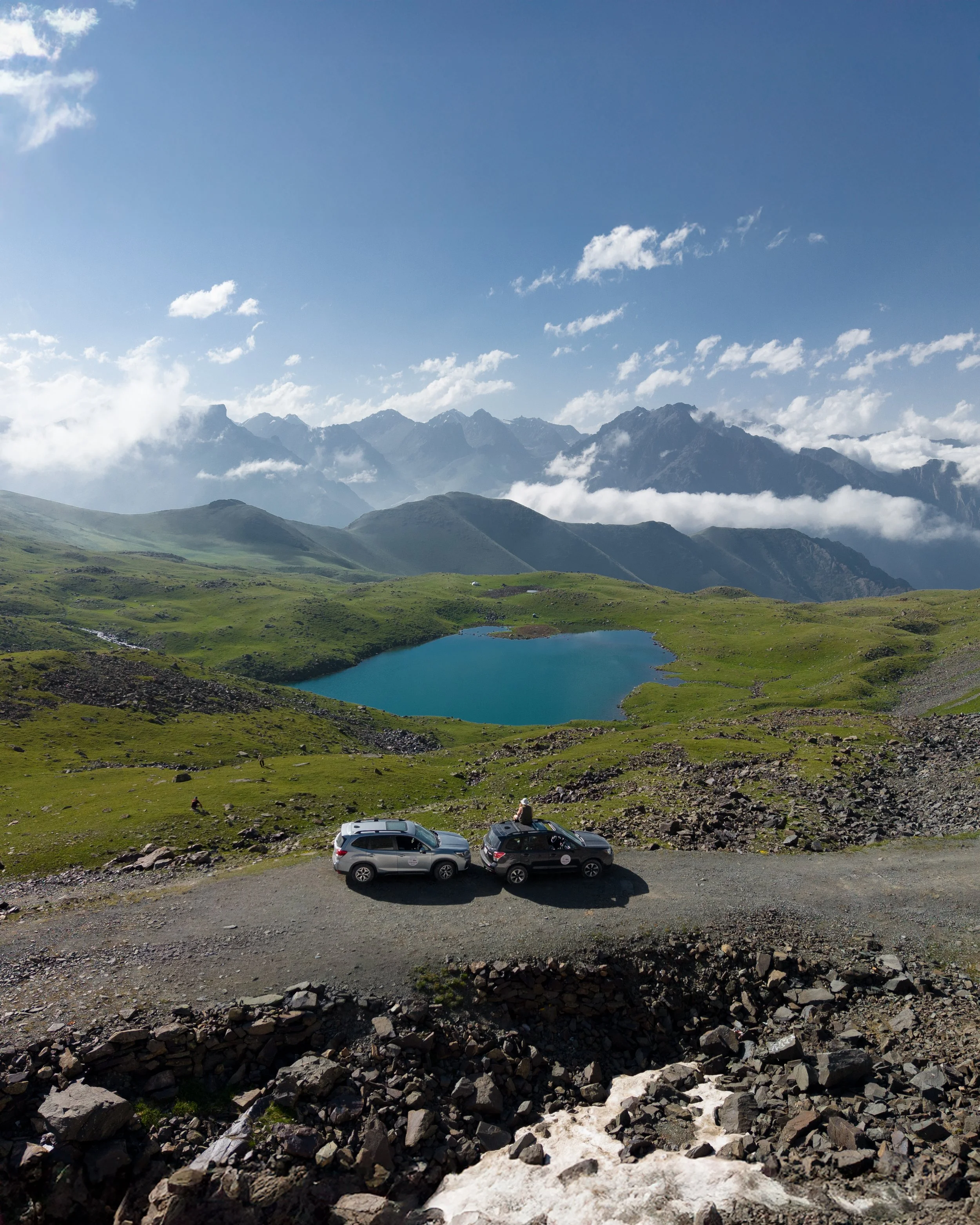Sulutor glacial lakes high in the Tian Shan Mountains, Kyrgyzstan