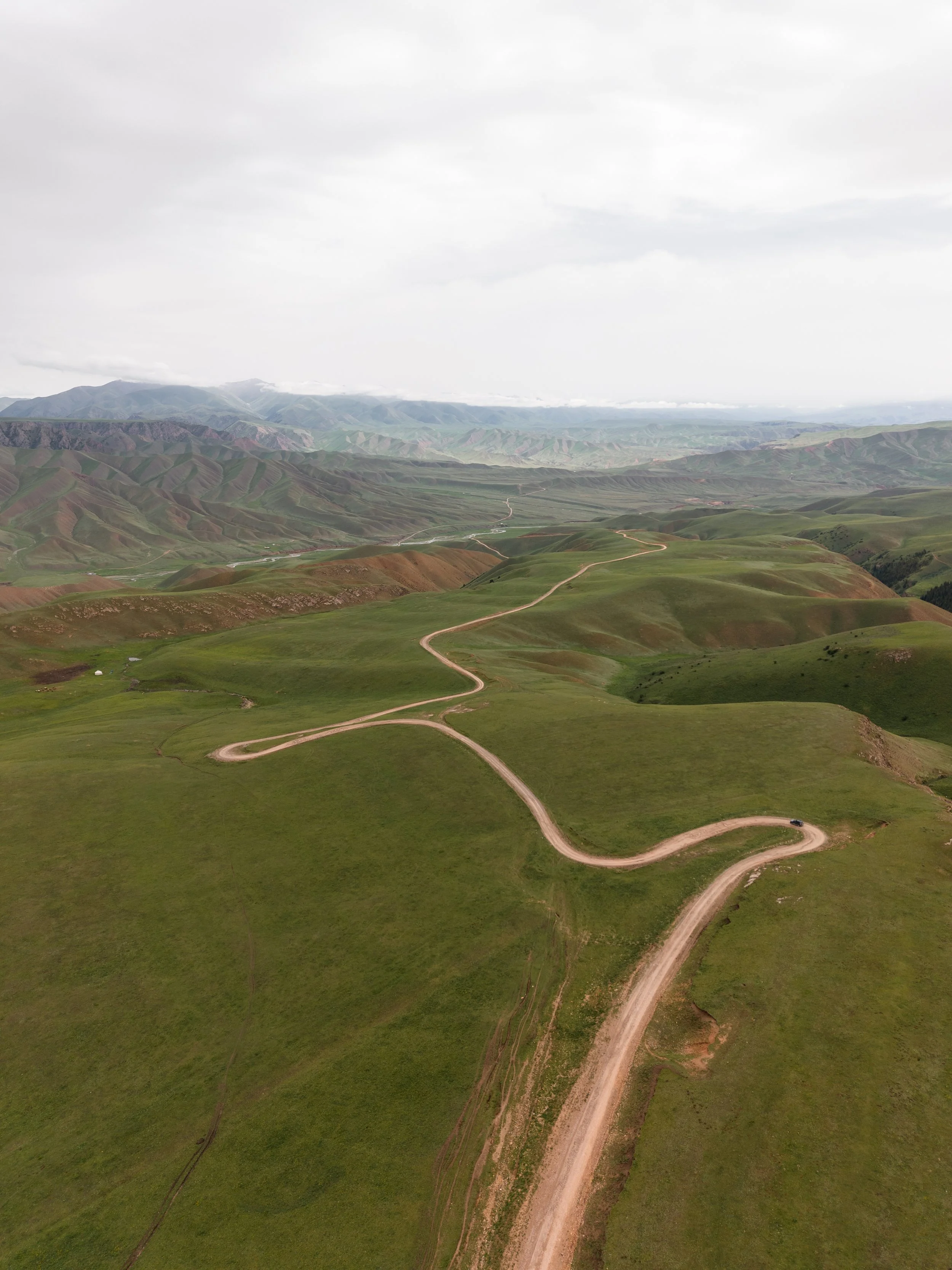 Crazy mountain roads of Kyrgyzstan