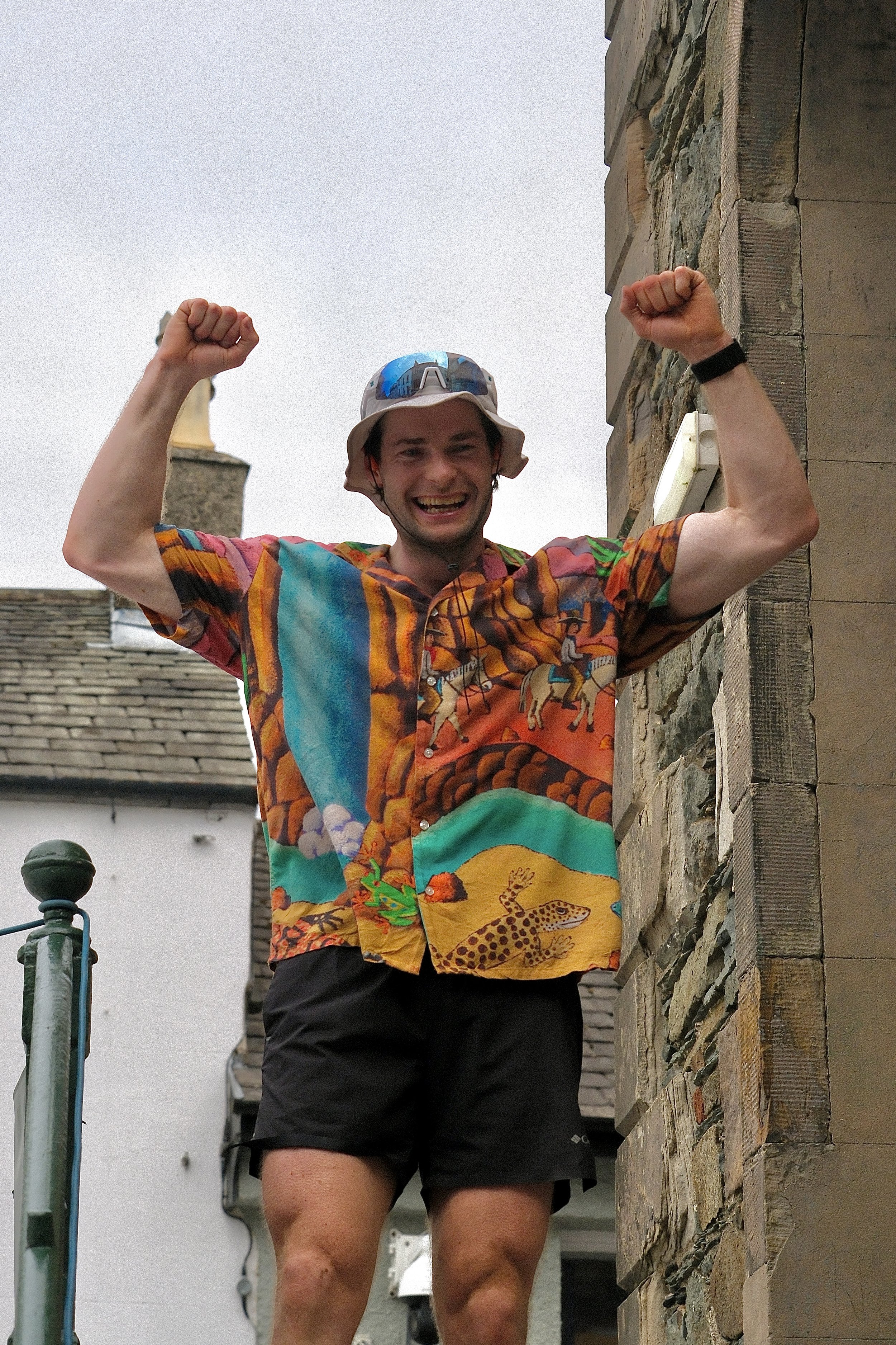 Finishing The Bob Graham Round at Moot Hall, Keswick
