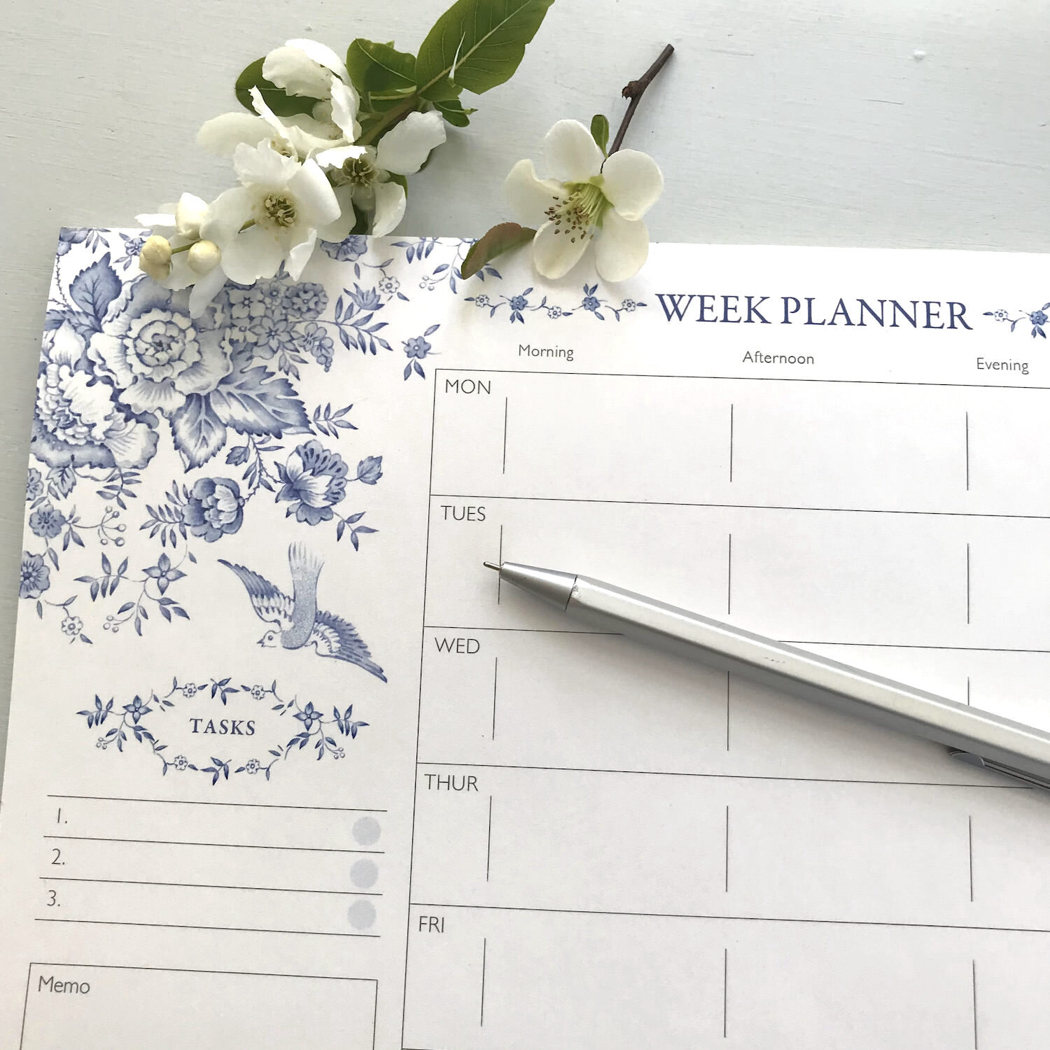 China Blue A4 Desk Planner