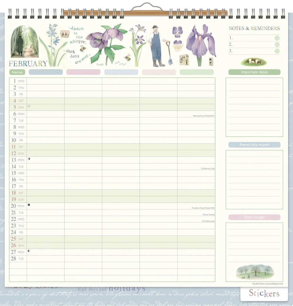 2023 'Garden Days' Mum's Household Calendar — JUDITH GLOVER
