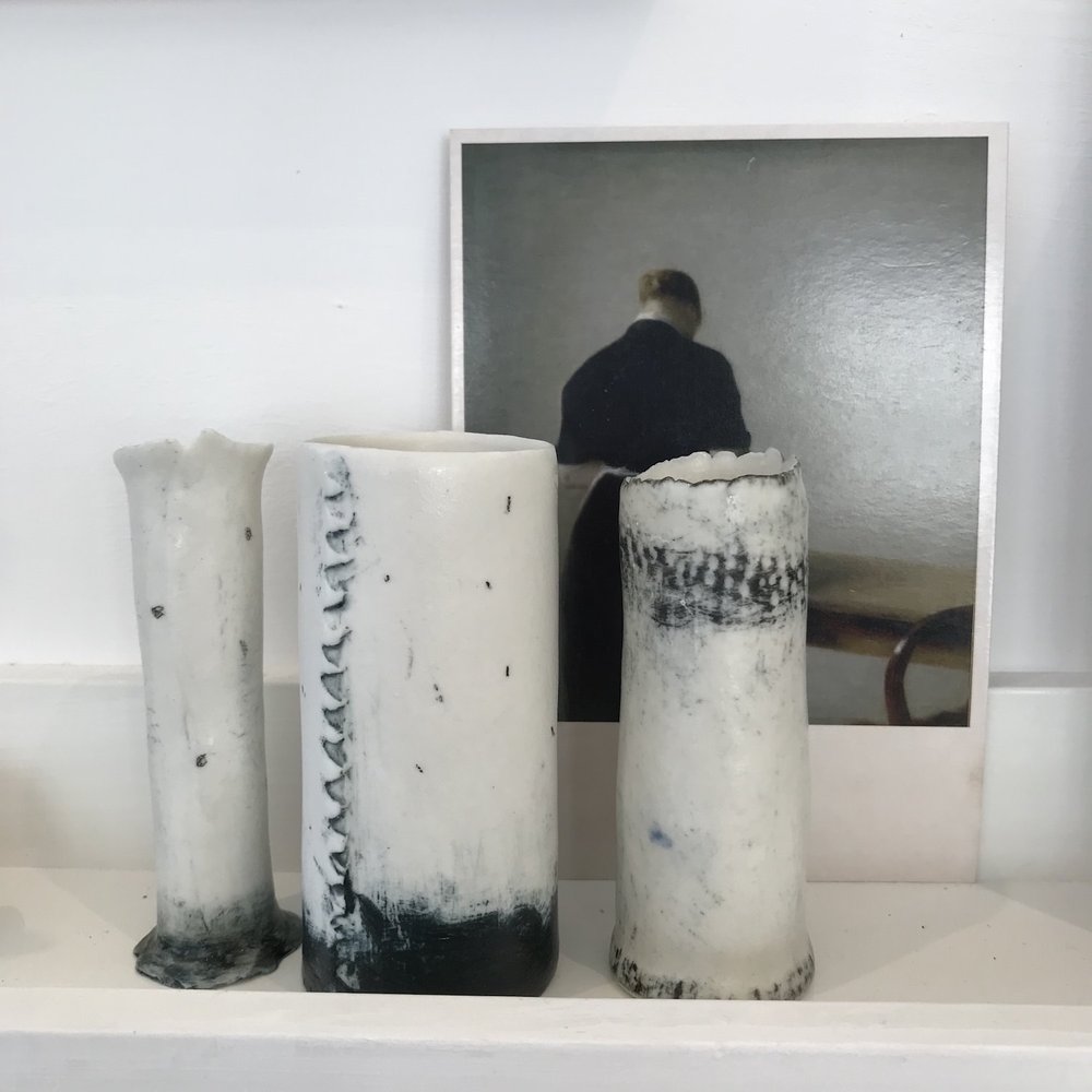 Group of porcelain bud vases