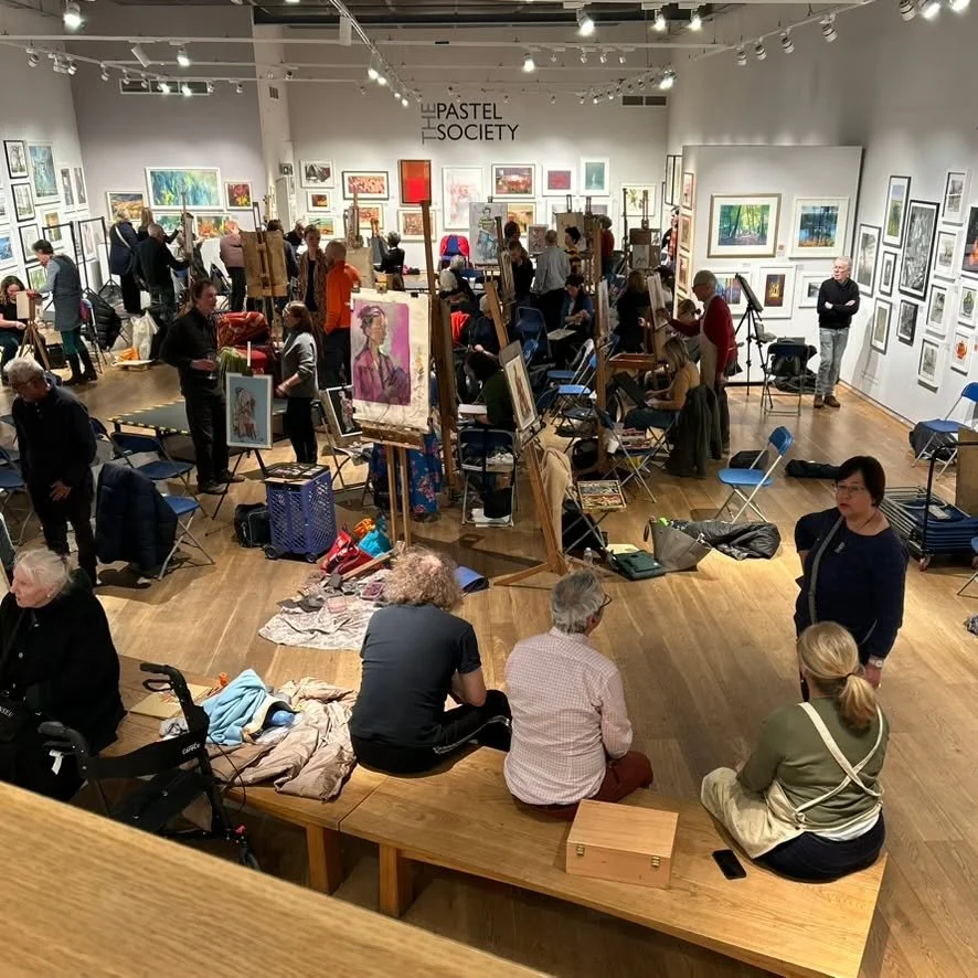 Great to have taken part in the Pastel Society portrait drawing workshop at the Mall Gallery this week along with so many talented artists. Thanks @mallgallery for a fantastic session. The atmosphere was buzzing and it was fab working alongside @mako