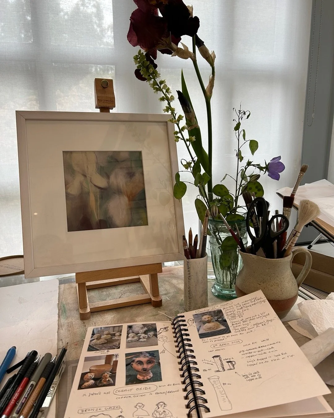 I was given this beautiful stem of Iris &lsquo;Benton Caramel&rsquo; yesterday and have been trying to paint it before it fades. It&rsquo;s been literally changing shape in front of my eyes! Planning to have it ready for the weekend of 14/15th June f