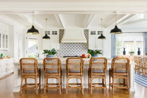 Another blue and white timeless lake house design in Lake Geneva by ...