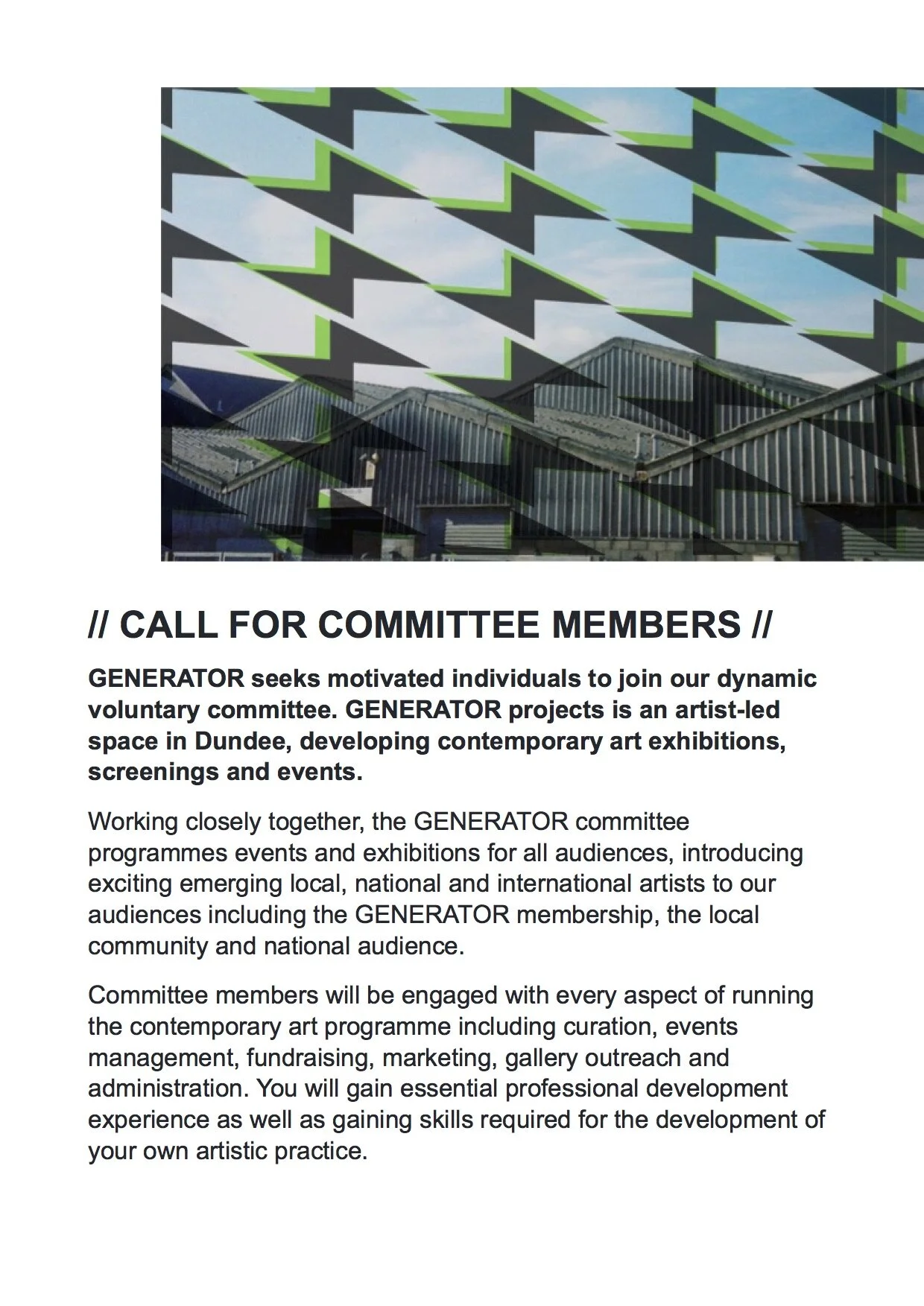CALL FOR COMMITTEE MEMBERS