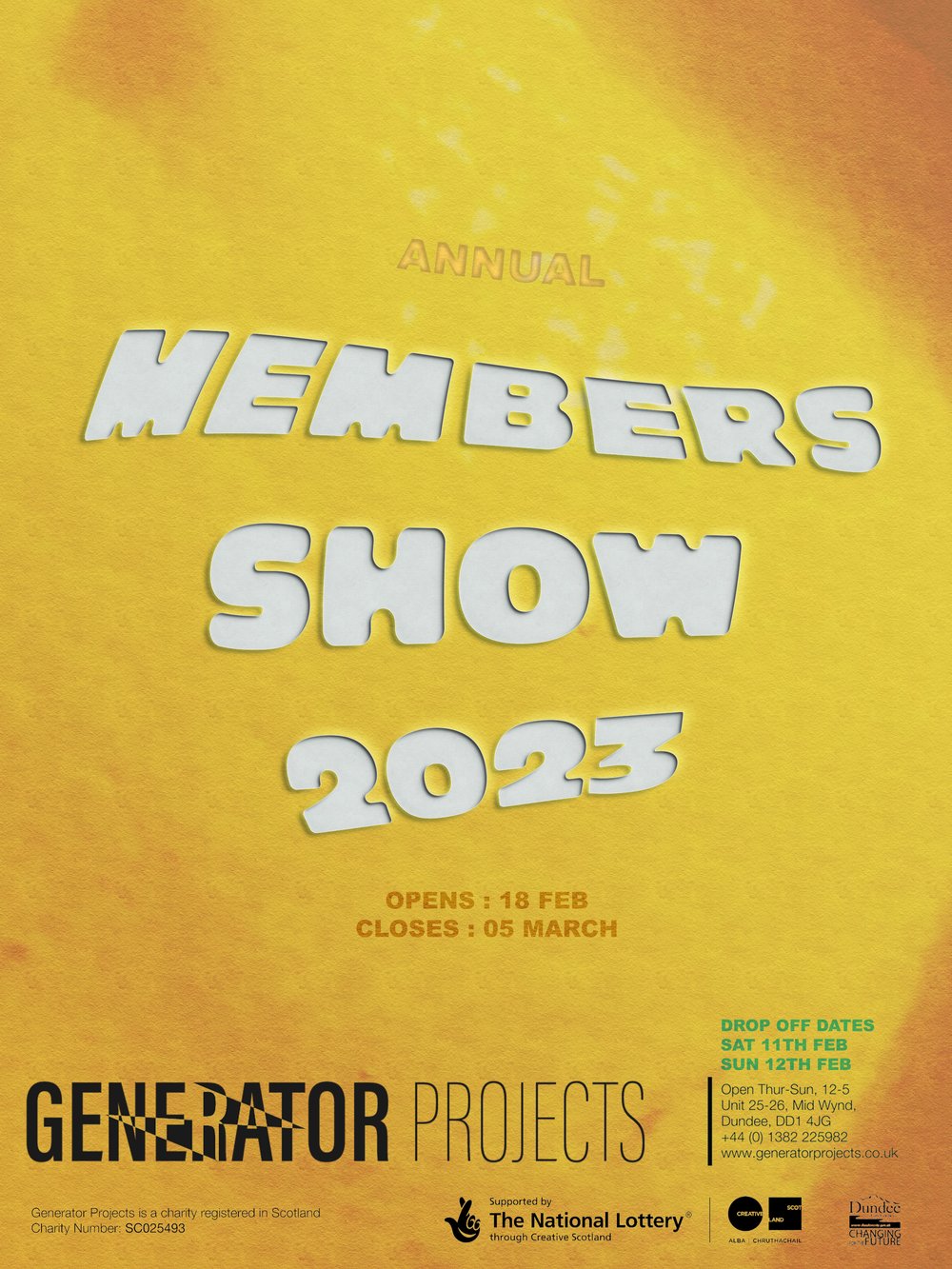 ANNUAL MEMBER'S SHOW 2023 — Generator