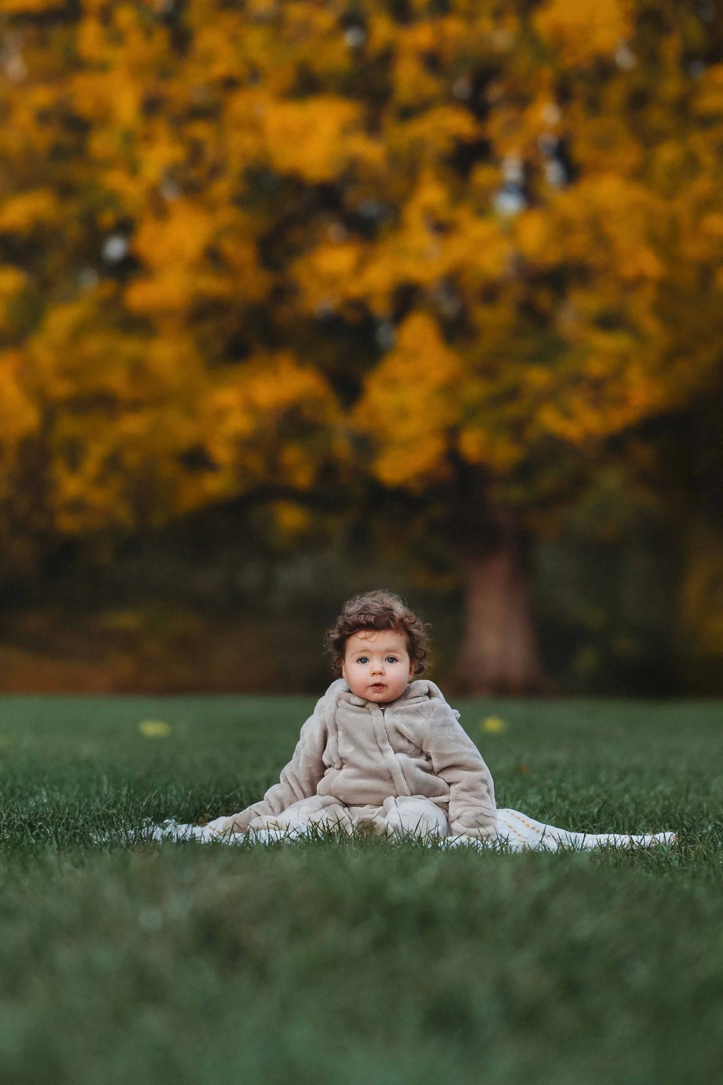 Family of 6 fall photo session in Solitude, Germany