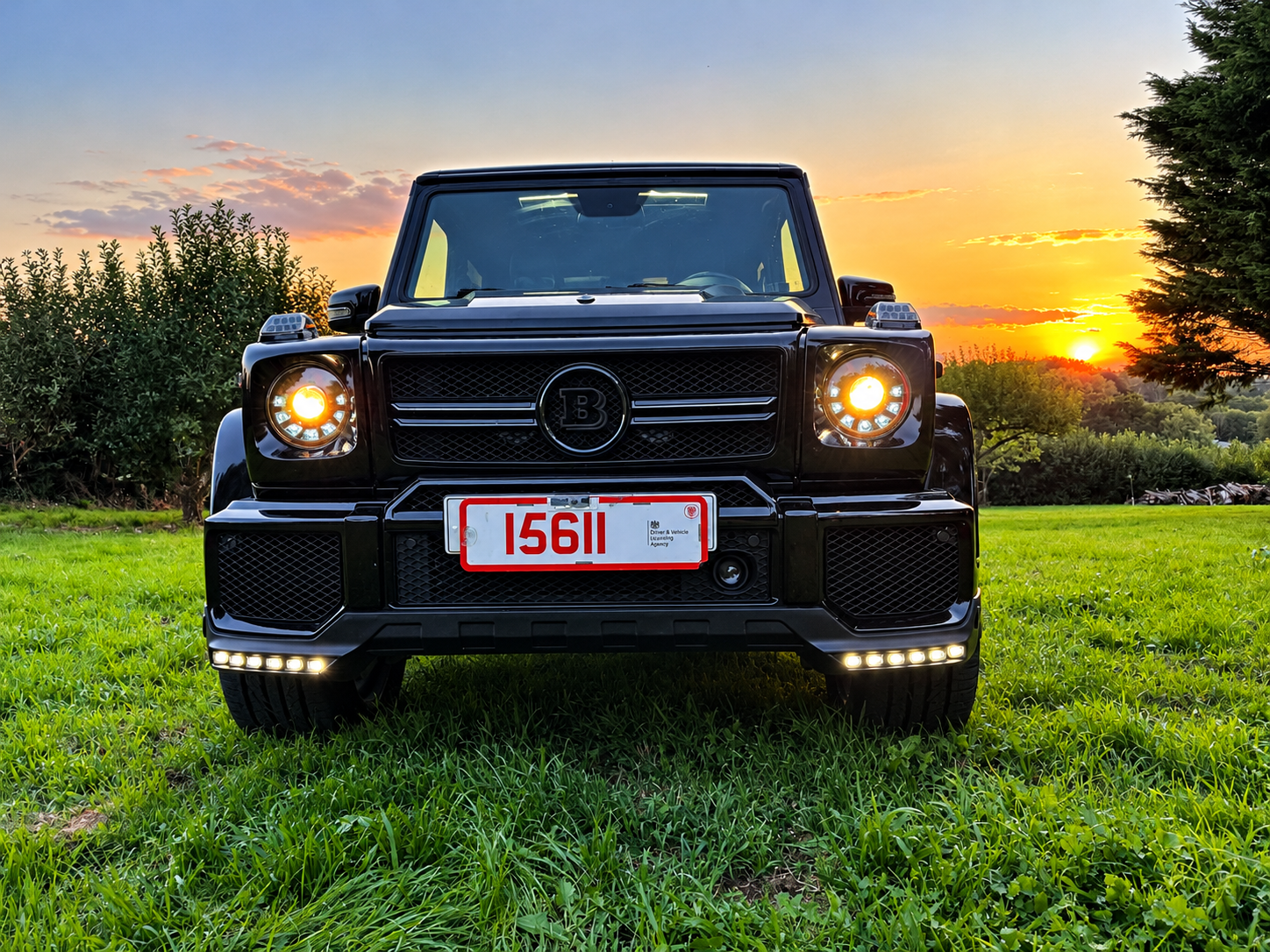 0003 Black Luxury SUV at Golden Hour.png