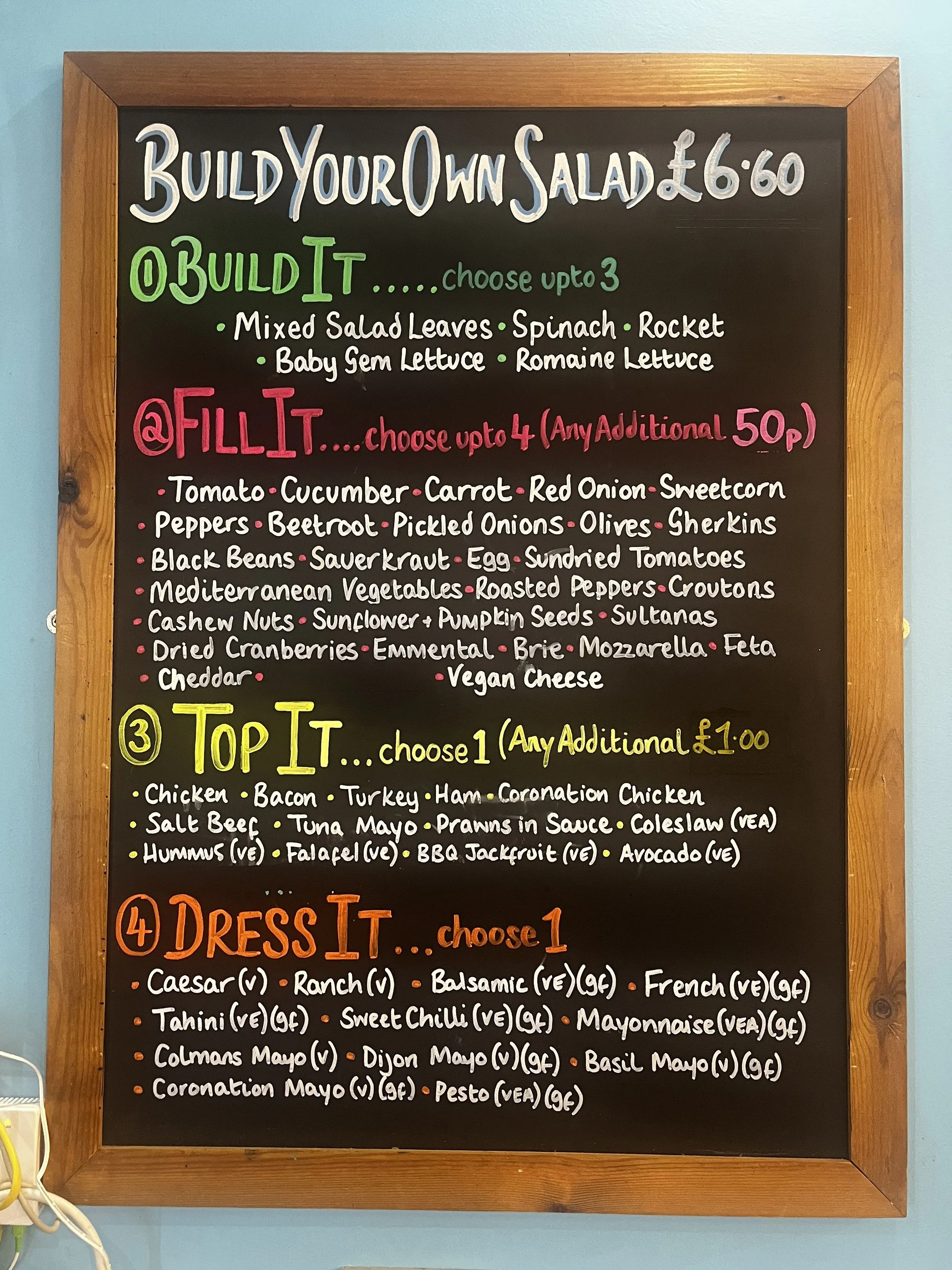 Build Your Own Salad Take Out Board 26