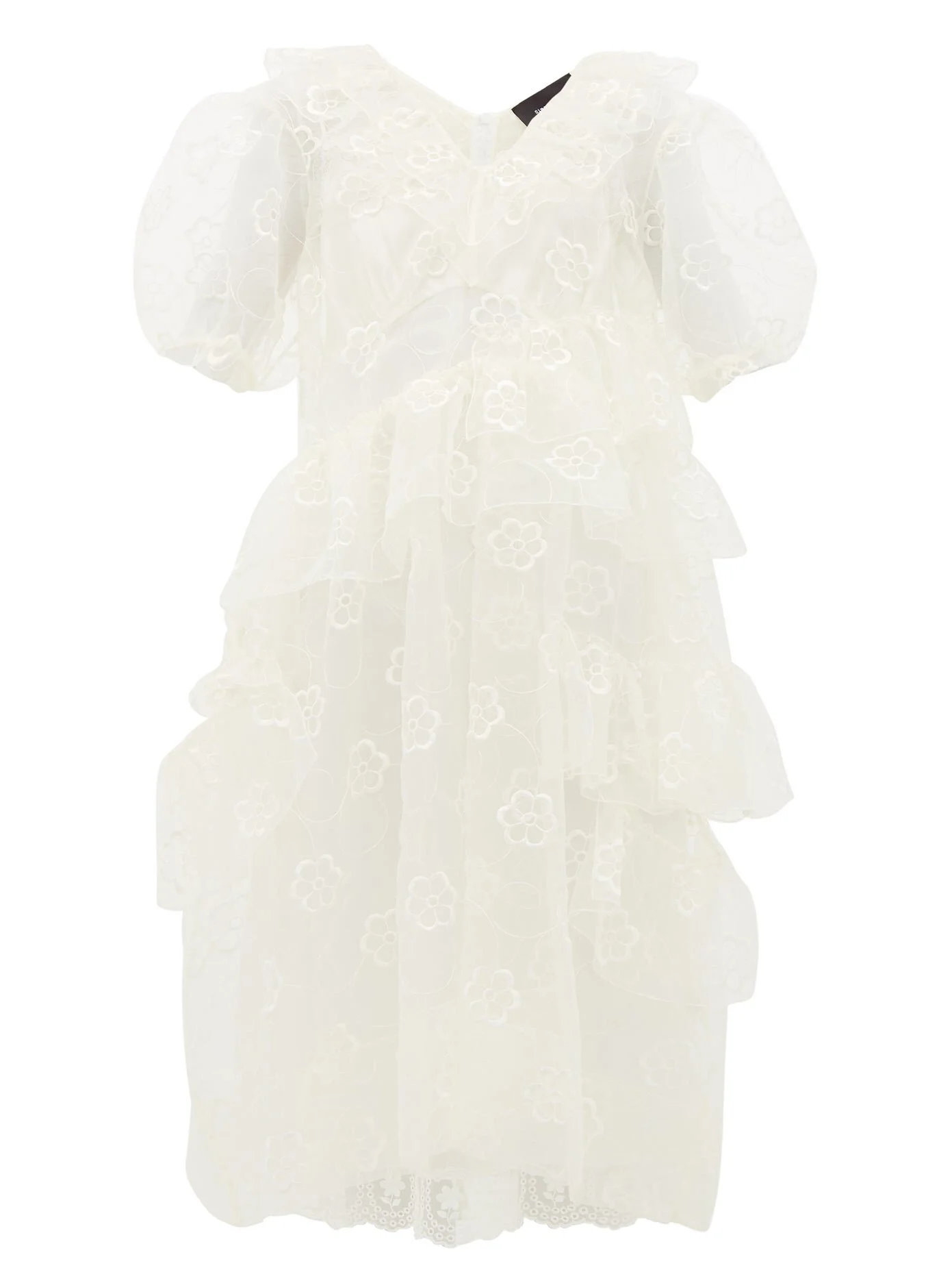 Simone Rocha Ruffle White Dress