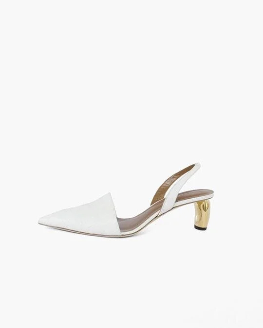 Rejina Pyo White Slingback Heel
