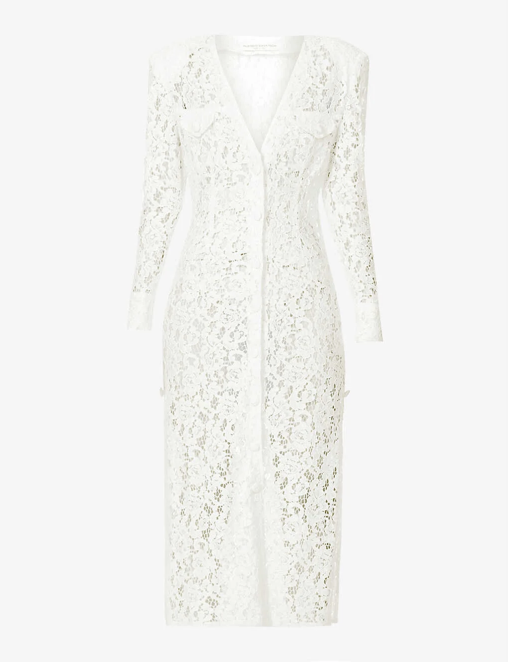 Alessandra Rich Long sleeve lace dress