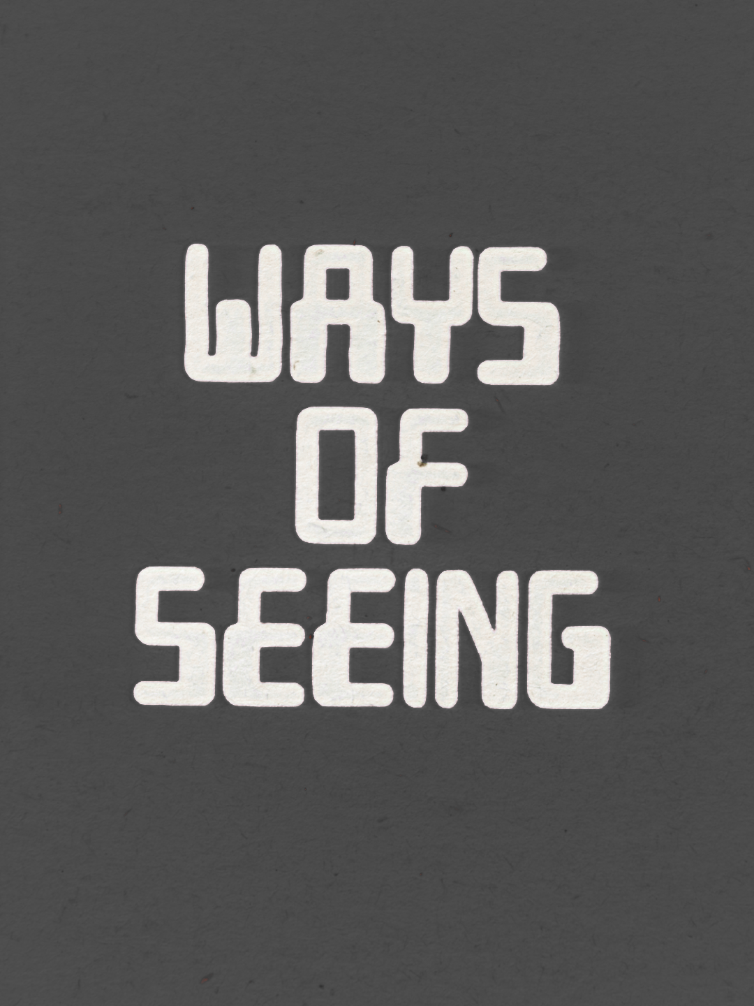 Looking, then seeing