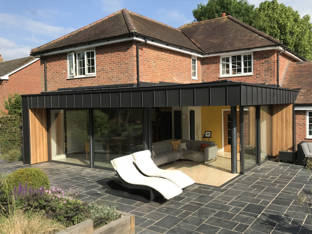 Corner opening glazing - garden room kitchen