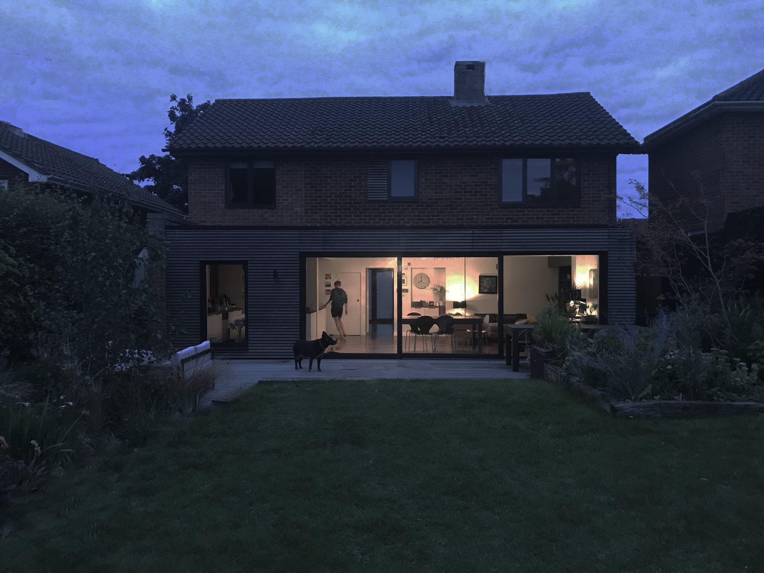 Back extension of 30 hillside road at twilight