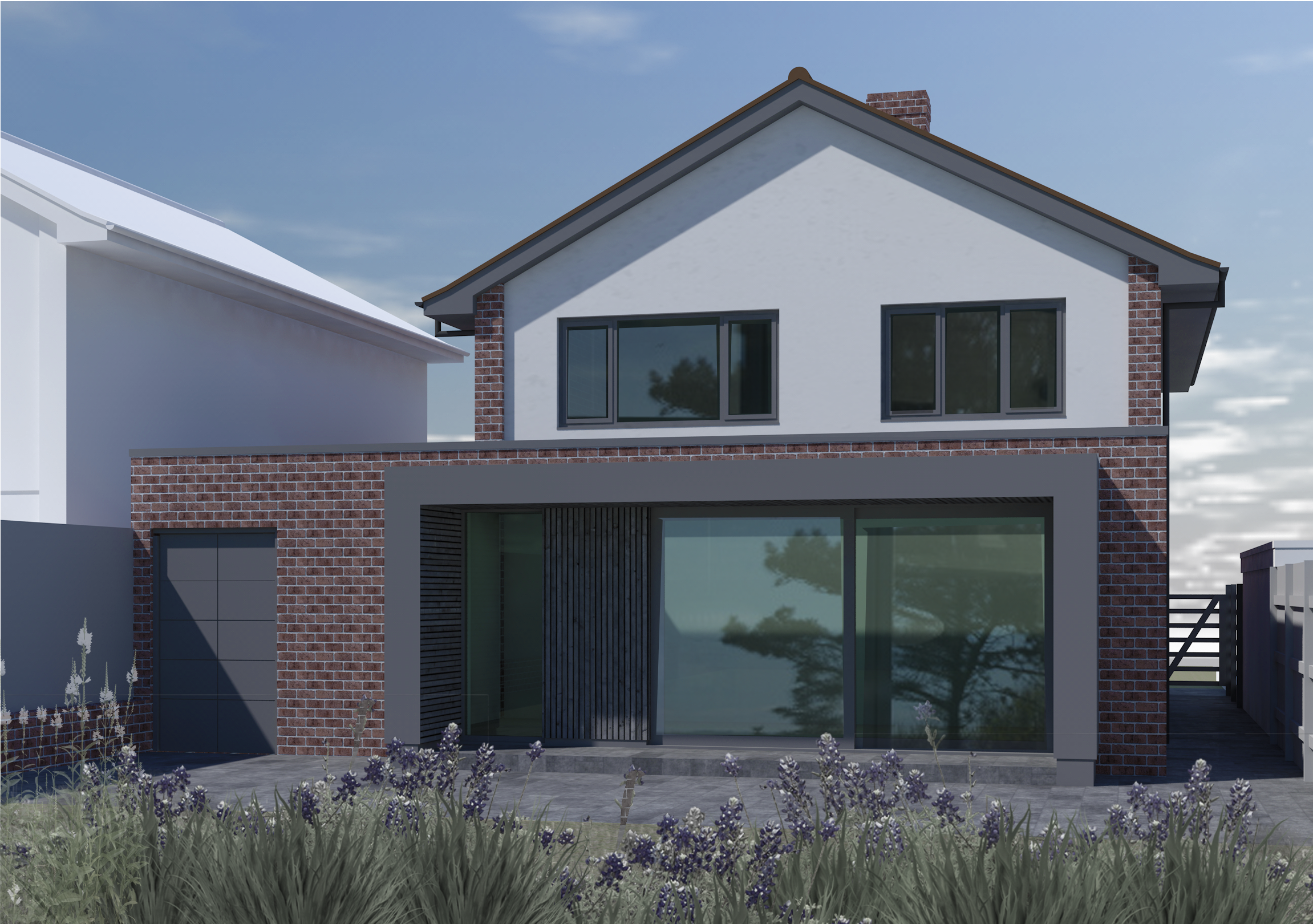 Priors Dean Road Harestock drawing of extension