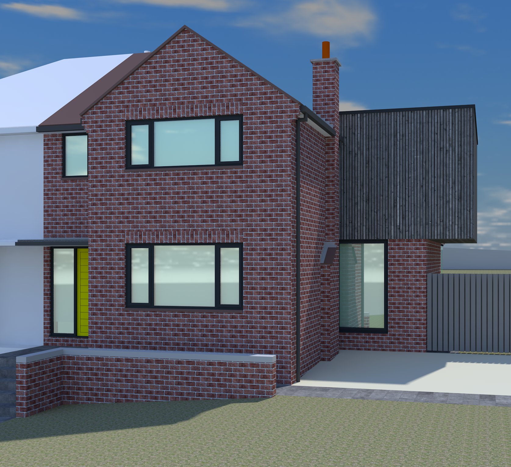 Sketch - Drawing of wessex drive extension from side 