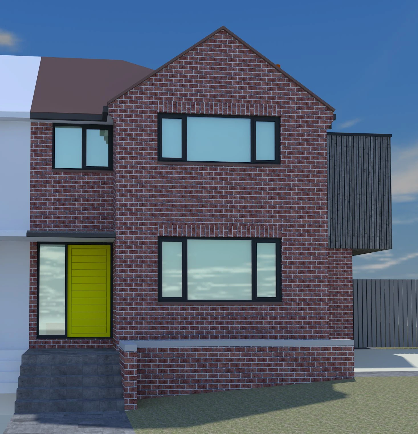 Sketch drawing of wessex drive front elevation