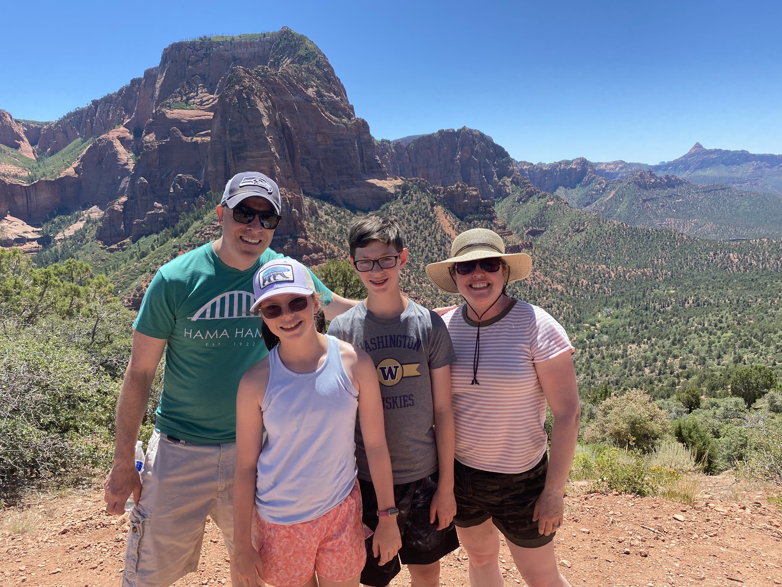 Family at Kolon Canyons in Zion National Park