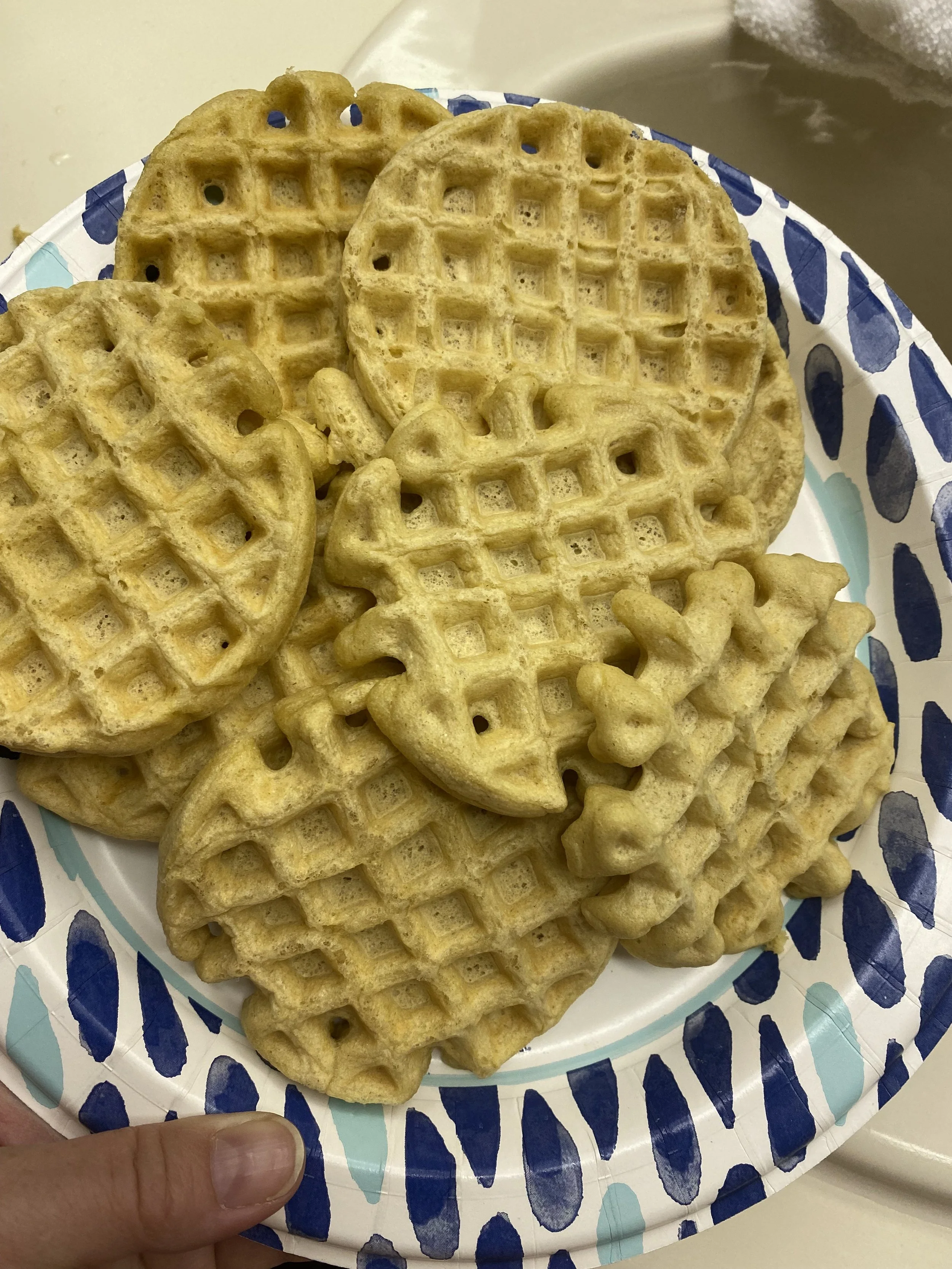 Gluten-Free Waffles made in a hotel room